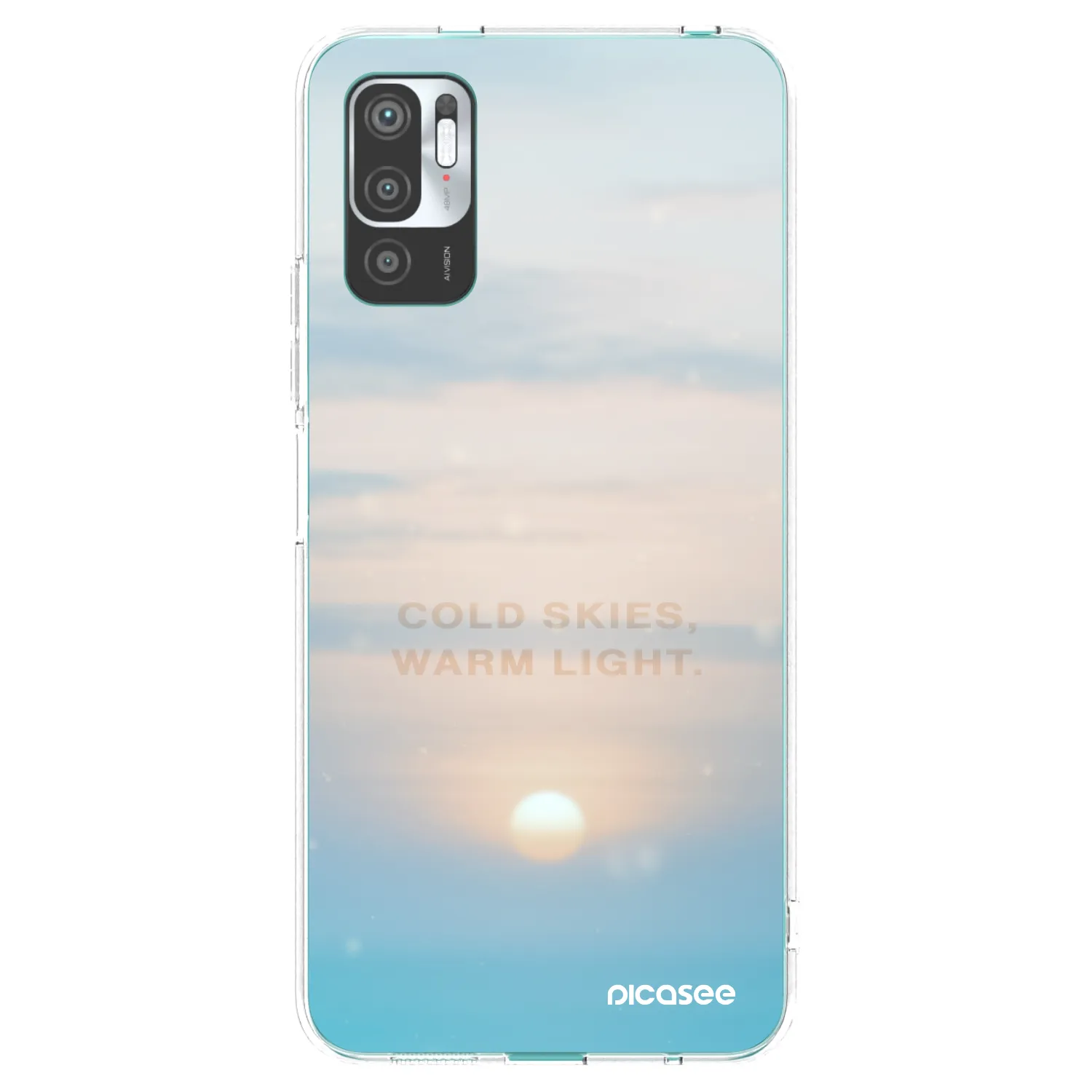 Picasee silikonowe przeźroczyste etui na Xiaomi Redmi Note 10 5G - COLD SKIES