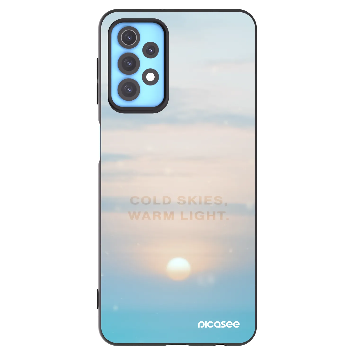 Picasee silikonowe czarne etui na Samsung Galaxy A32 4G SM-A325F - COLD SKIES