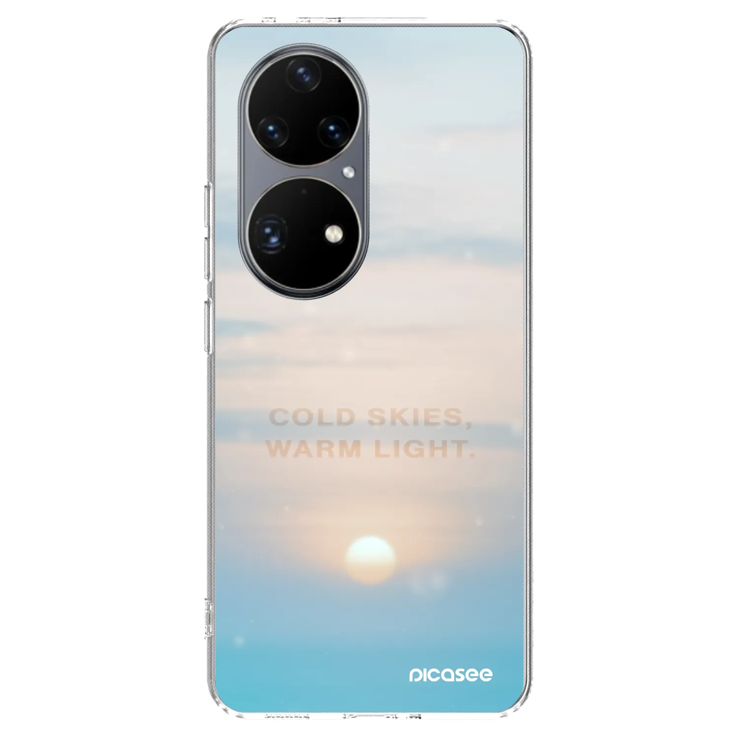 Picasee silikonowe przeźroczyste etui na Huawei P50 - COLD SKIES