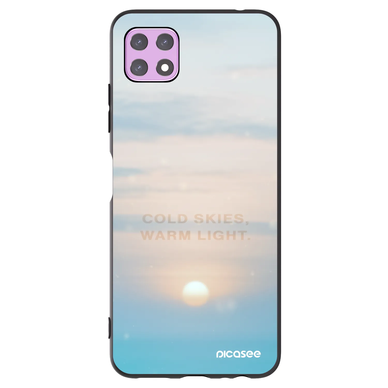 Picasee silikonowe czarne etui na Samsung Galaxy A22 A226B 5G - COLD SKIES