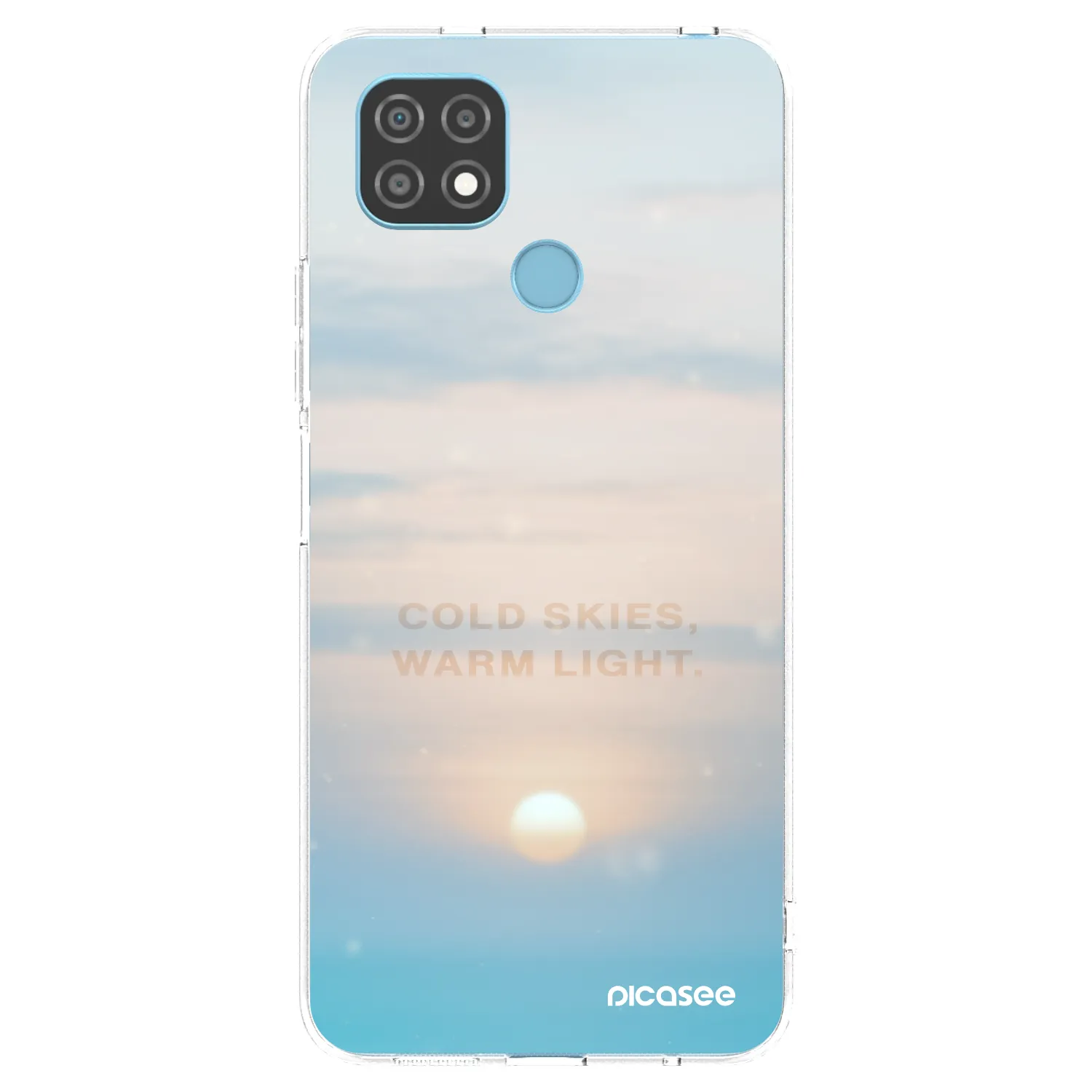 Picasee silikonowe przeźroczyste etui na Realme C21 - COLD SKIES