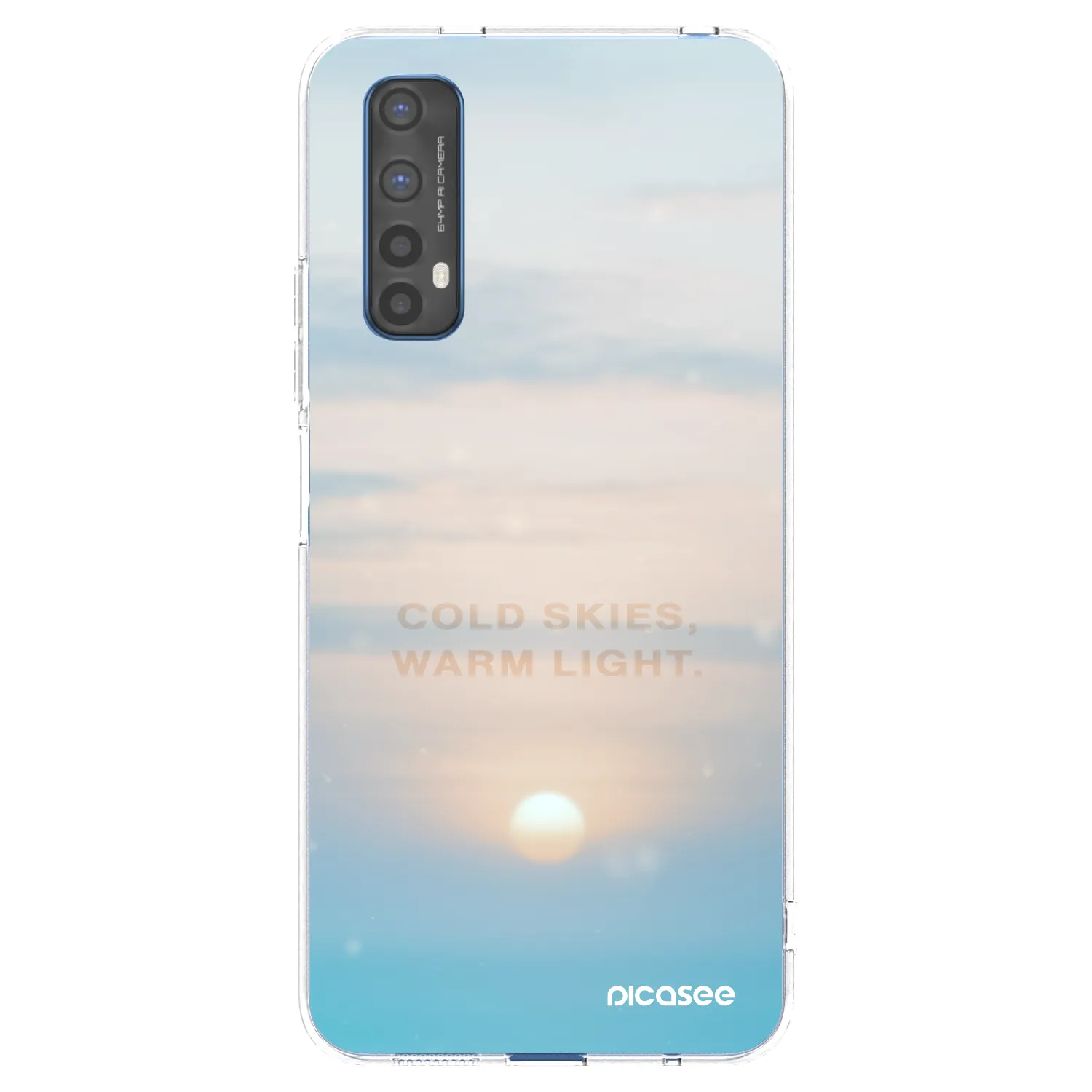 Picasee silikonowe przeźroczyste etui na Realme 7 - COLD SKIES