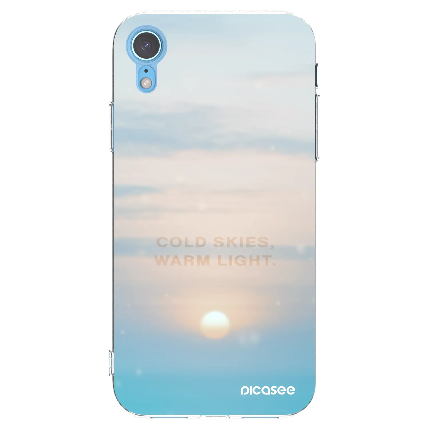 Picasee silikonowe przeźroczyste etui na Apple iPhone XR - COLD SKIES