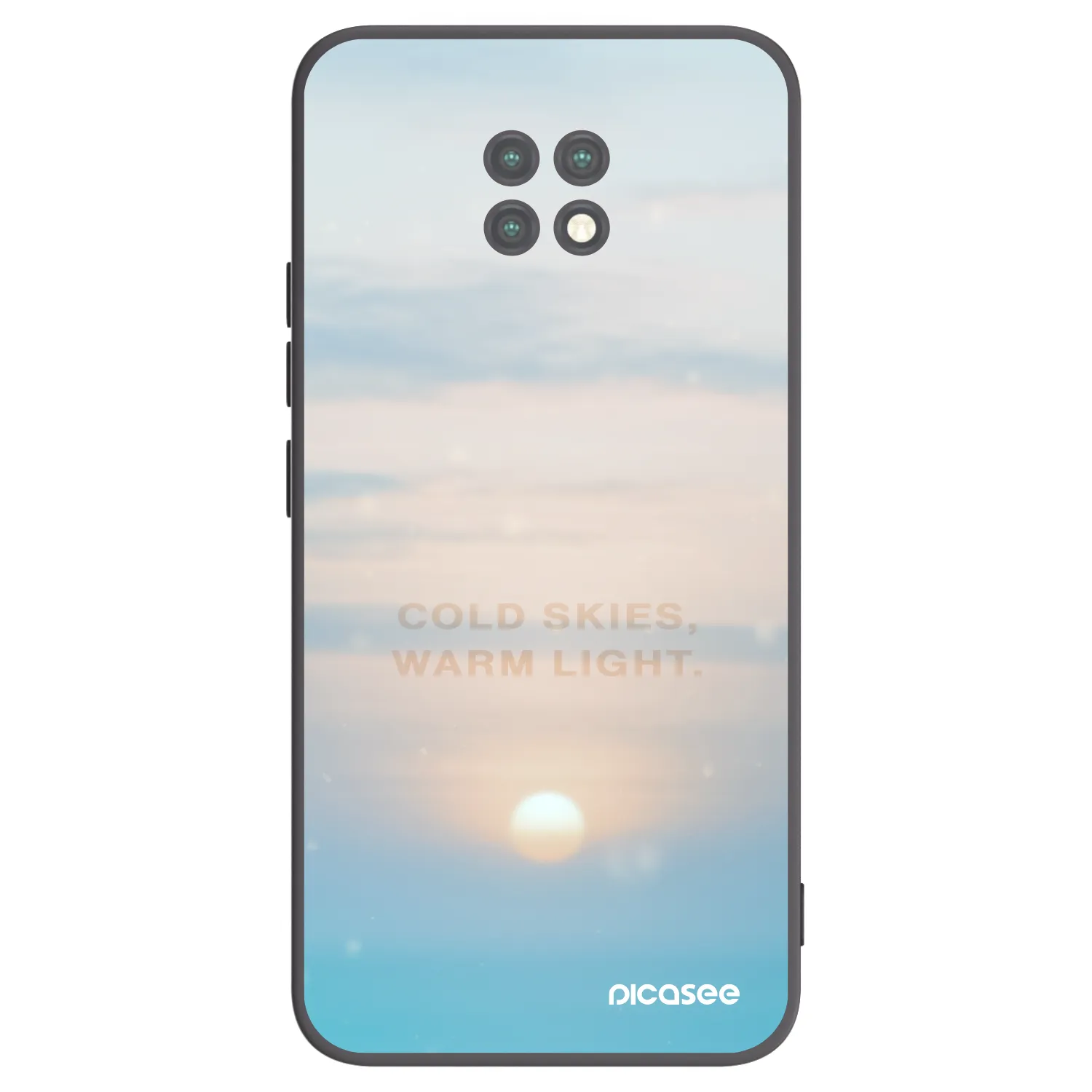 Picasee silikonowe czarne etui na Xiaomi Redmi Note 9T - COLD SKIES