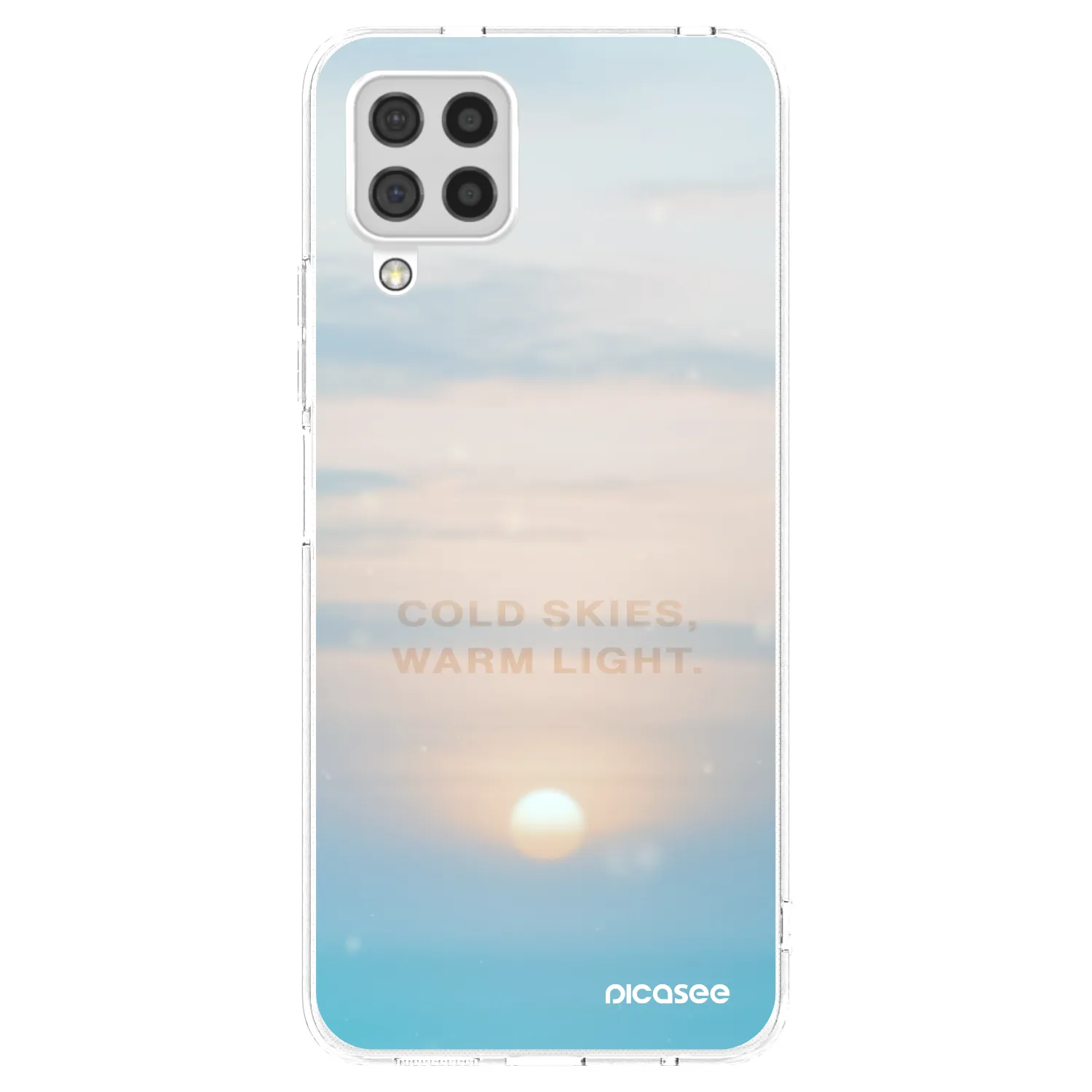 Picasee silikonowe przeźroczyste etui na Samsung Galaxy A22 A225F 4G - COLD SKIES