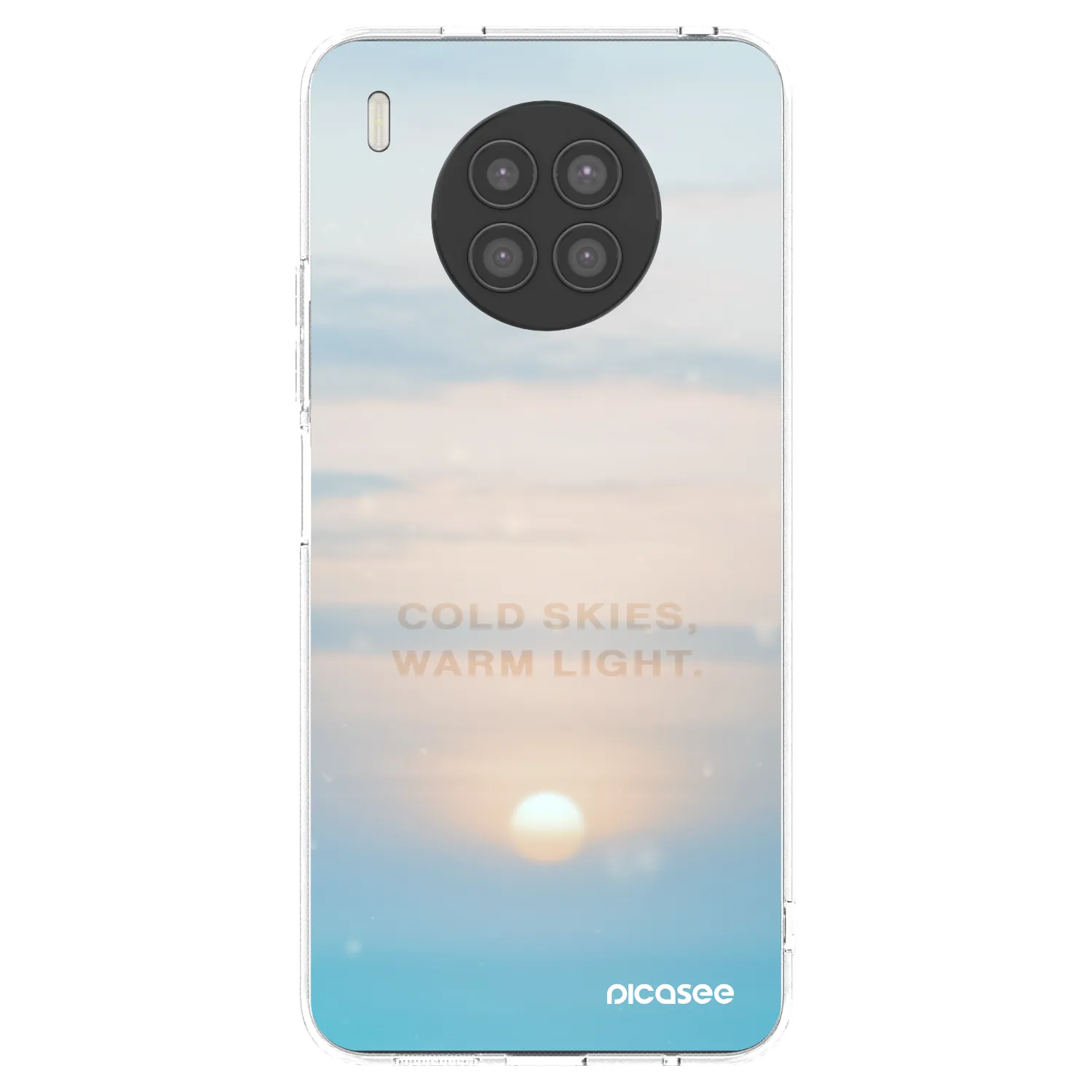 Picasee silikonowe przeźroczyste etui na Huawei Nova 8i - COLD SKIES