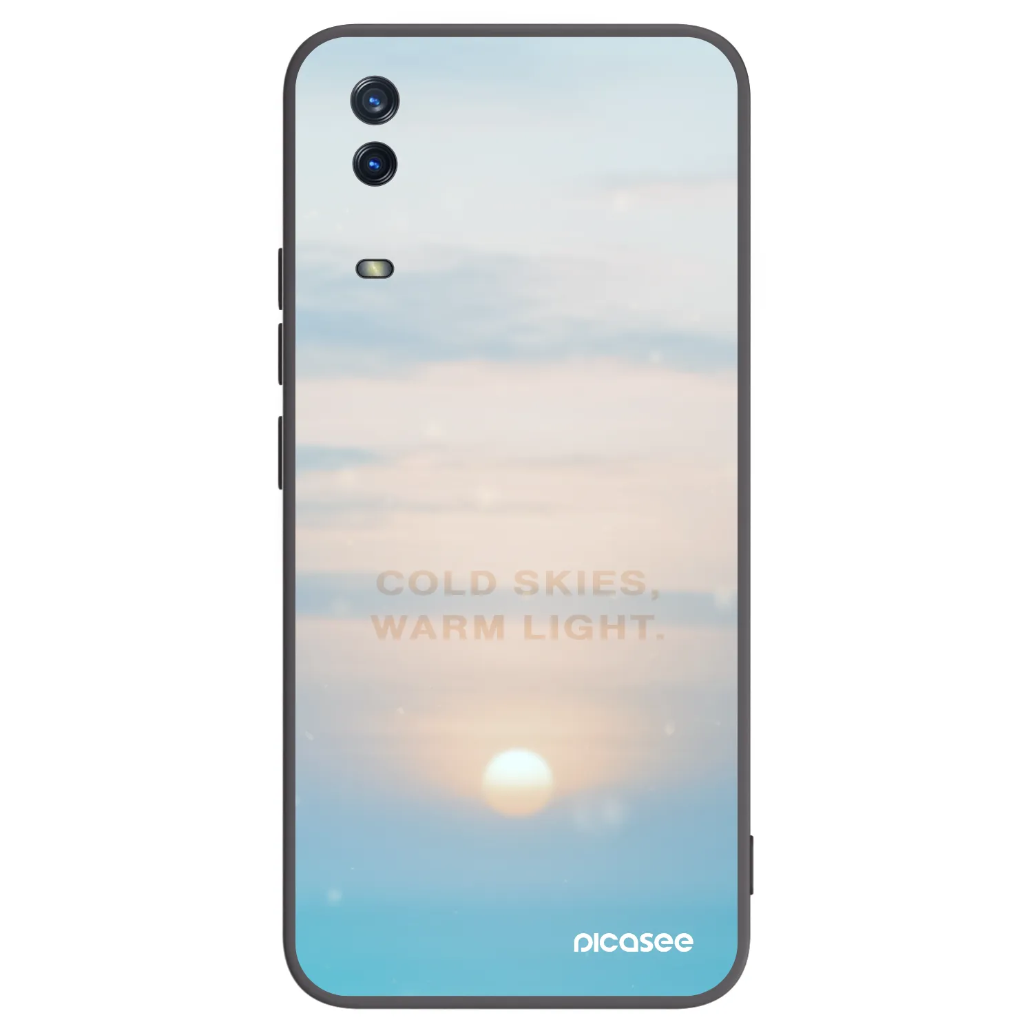 Picasee silikonowe czarne etui na Vivo Y11s - COLD SKIES