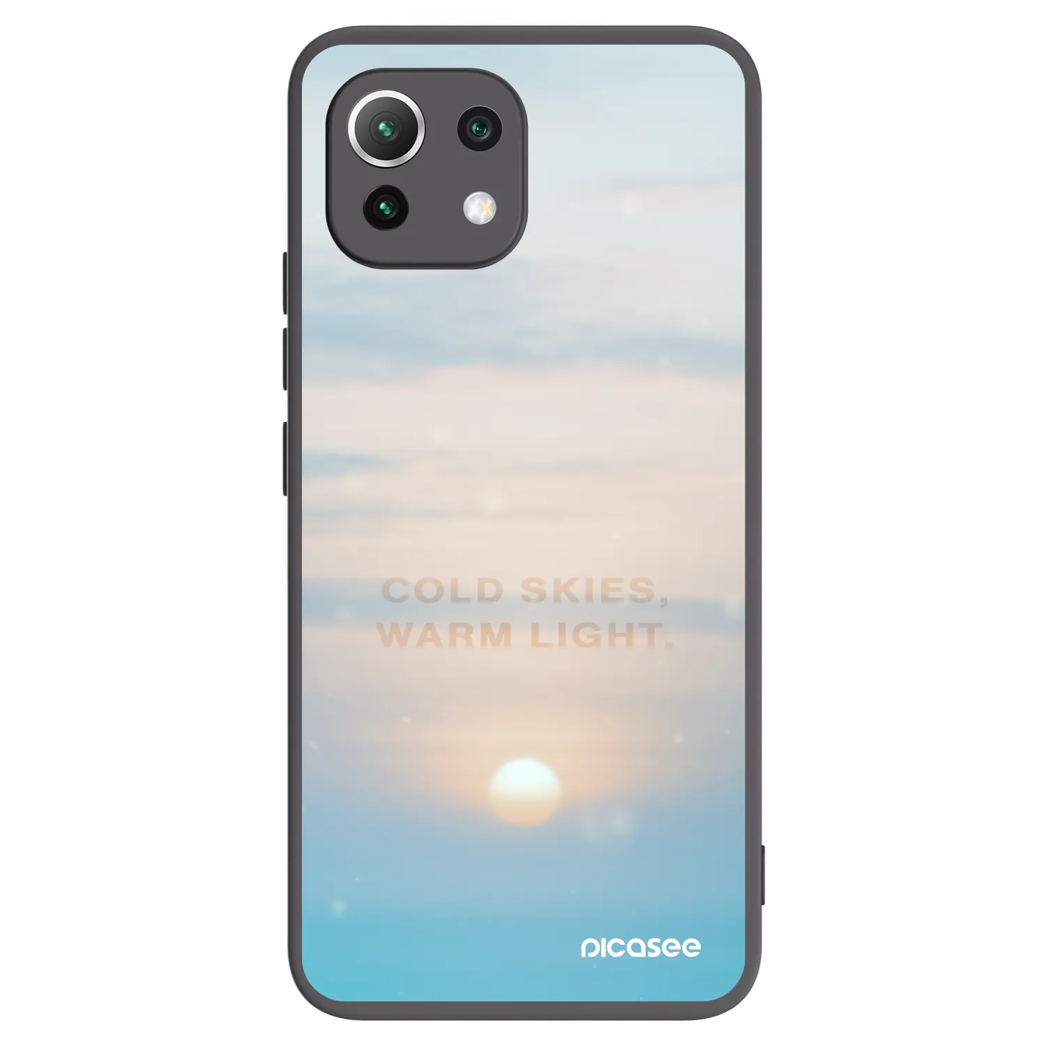 Picasee silikonowe czarne etui na Xiaomi 11 Lite 5G NE - COLD SKIES