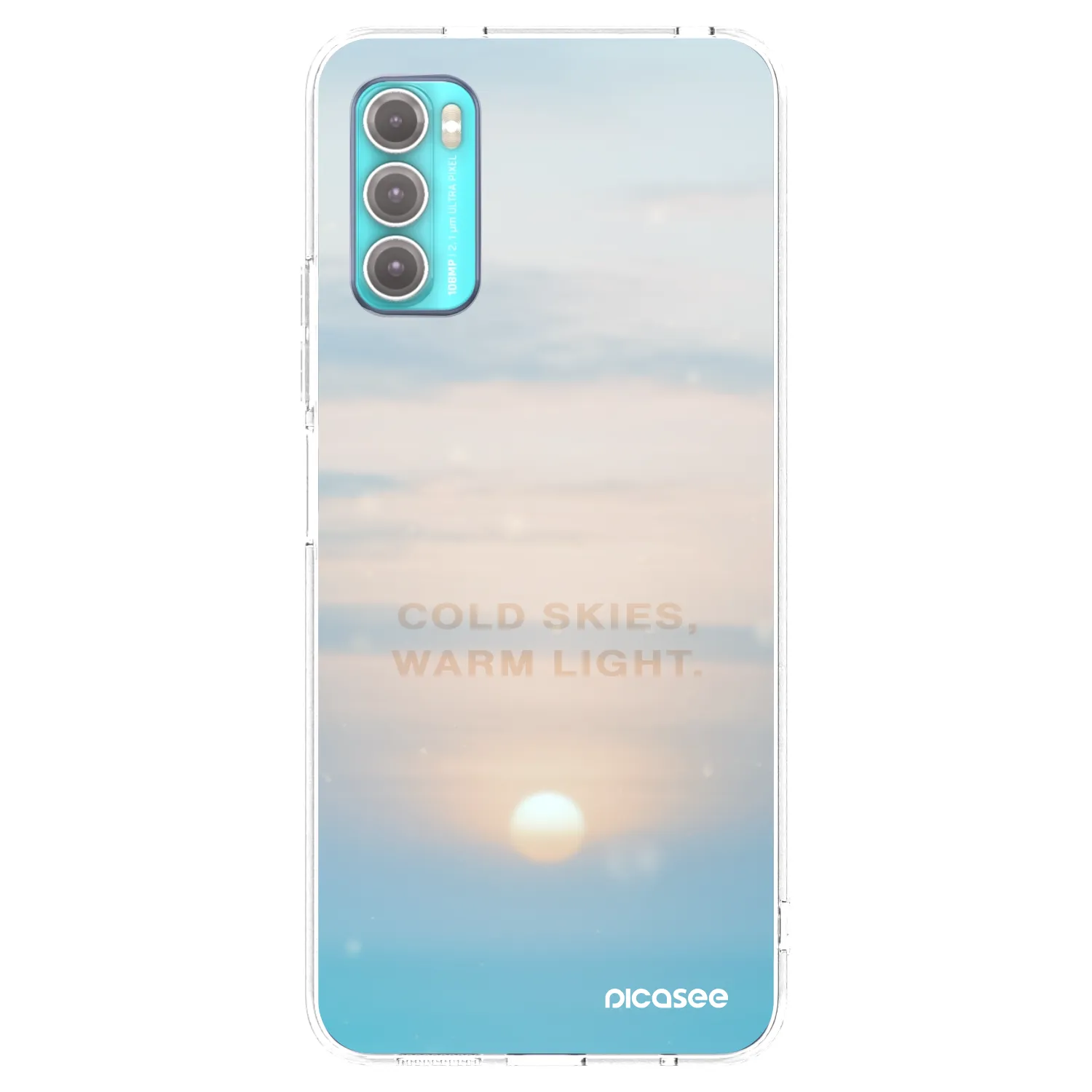 Picasee silikonowe przeźroczyste etui na Motorola Moto G60 - COLD SKIES