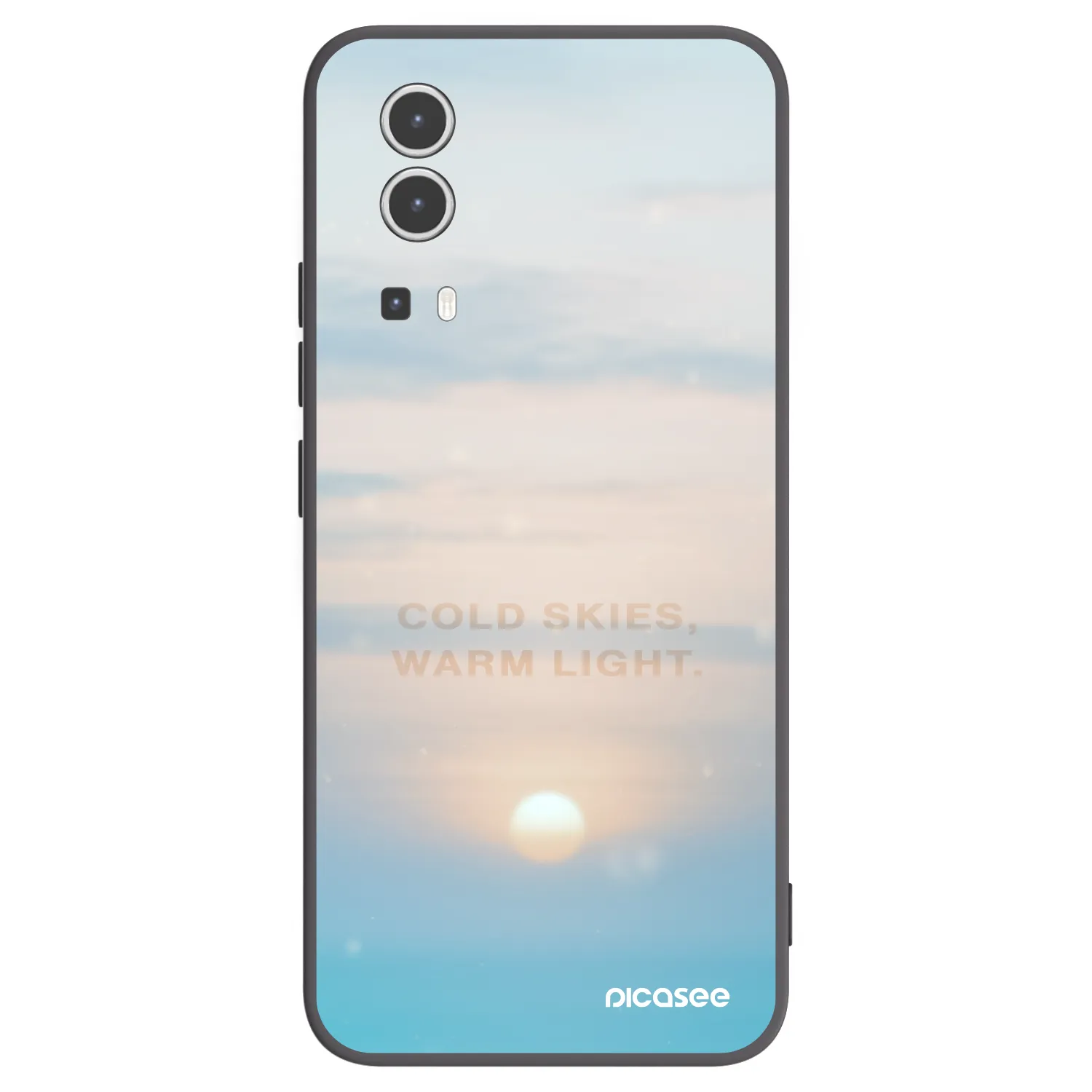 Picasee silikonowe czarne etui na Vivo Y72 5G - COLD SKIES