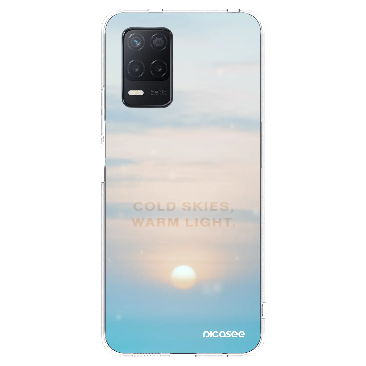 Picasee silikonowe przeźroczyste etui na Realme 8 5G - COLD SKIES