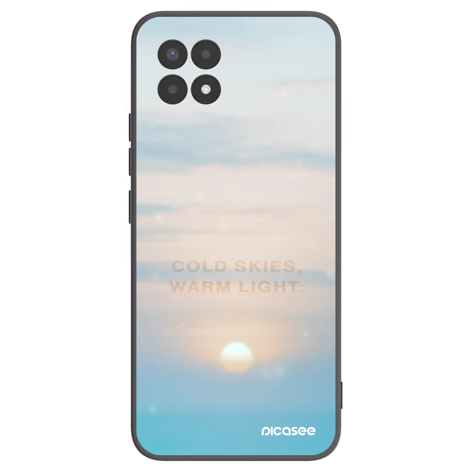 Picasee silikonowe czarne etui na Realme 8i - COLD SKIES