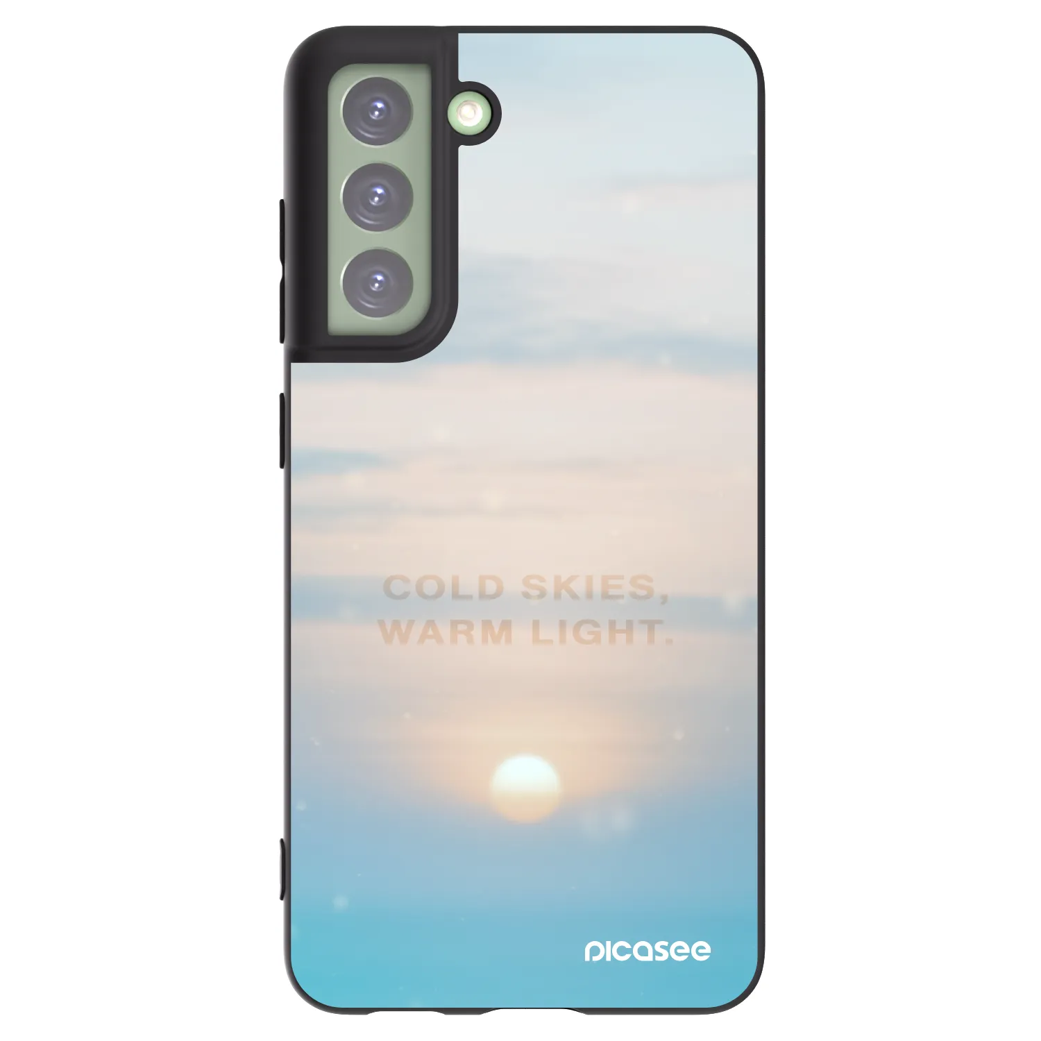 Picasee silikonowe czarne etui na Samsung Galaxy S21 FE 5G - COLD SKIES