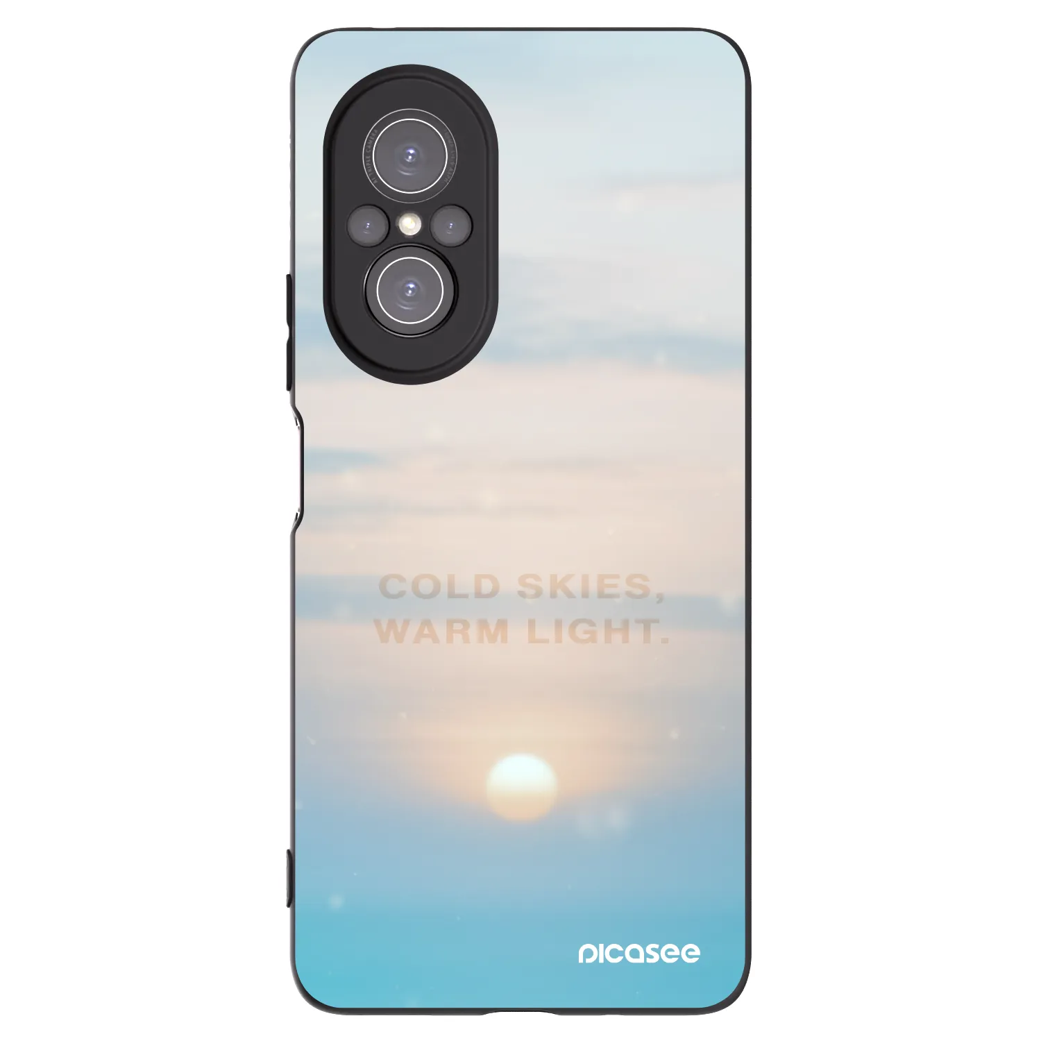 Picasee silikonowe czarne etui na Huawei Nova 9 SE - COLD SKIES
