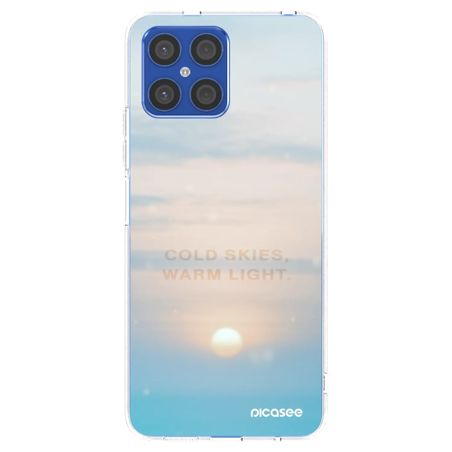Picasee silikonowe przeźroczyste etui na Honor X8 4G - COLD SKIES