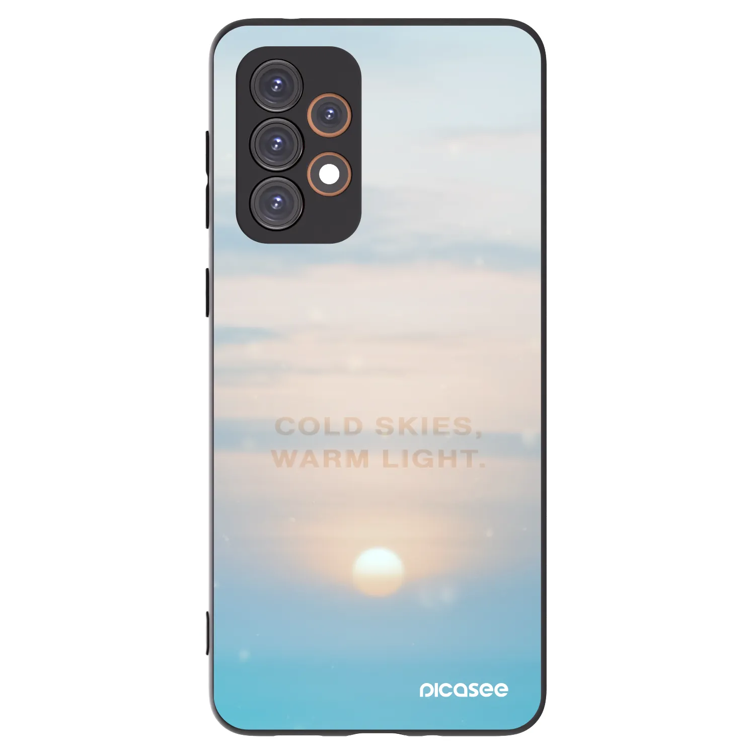 Picasee silikonowe czarne etui na Samsung Galaxy A33 5G A336 - COLD SKIES