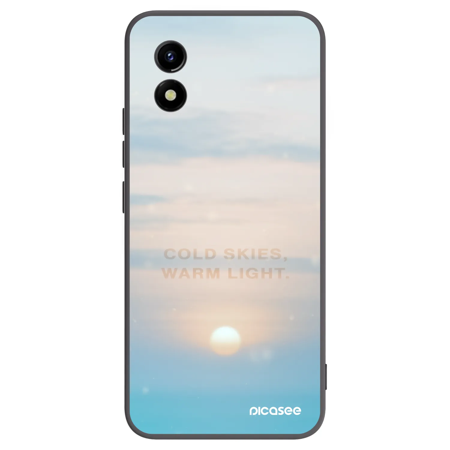 Picasee silikonowe czarne etui na Vivo Y01 - COLD SKIES