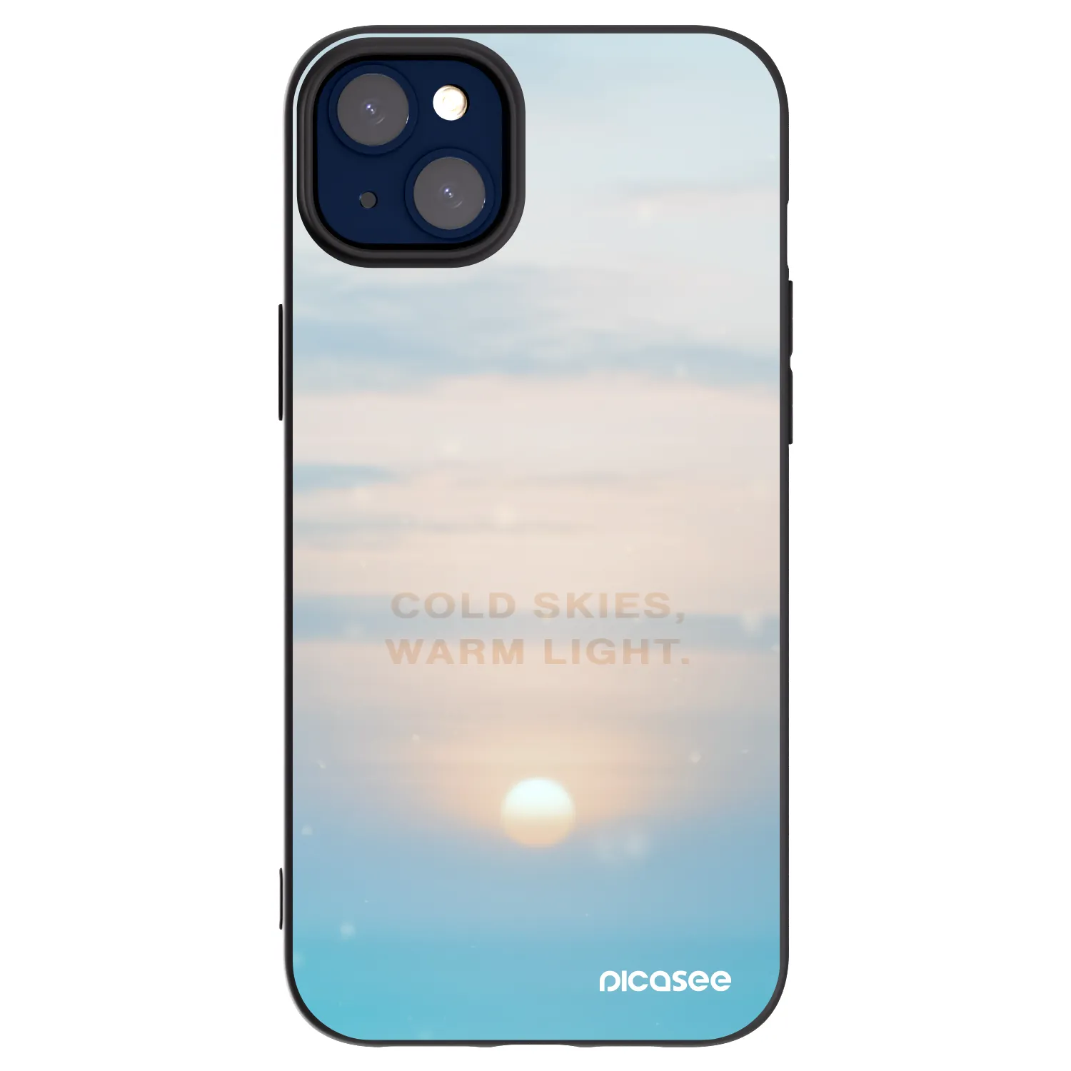Picasee silikonowe czarne etui na Apple iPhone 14 Plus - COLD SKIES