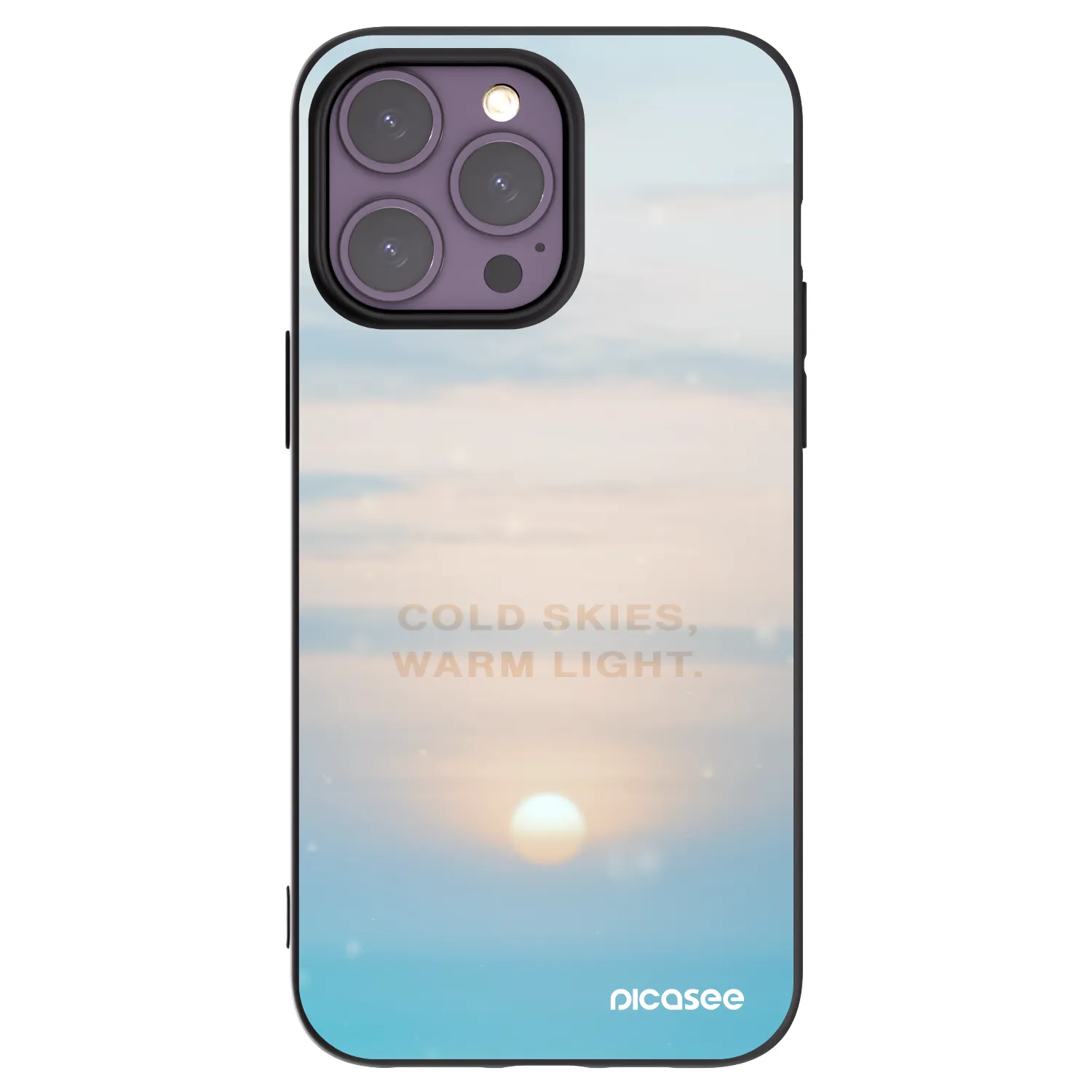 Picasee silikonowe czarne etui na Apple iPhone 14 Pro Max - COLD SKIES