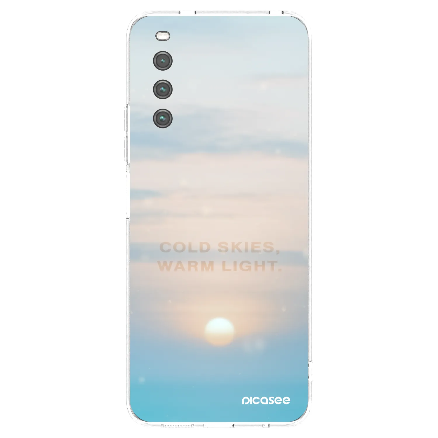 Picasee silikonowe przeźroczyste etui na Sony Xperia 10 IV 5G - COLD SKIES