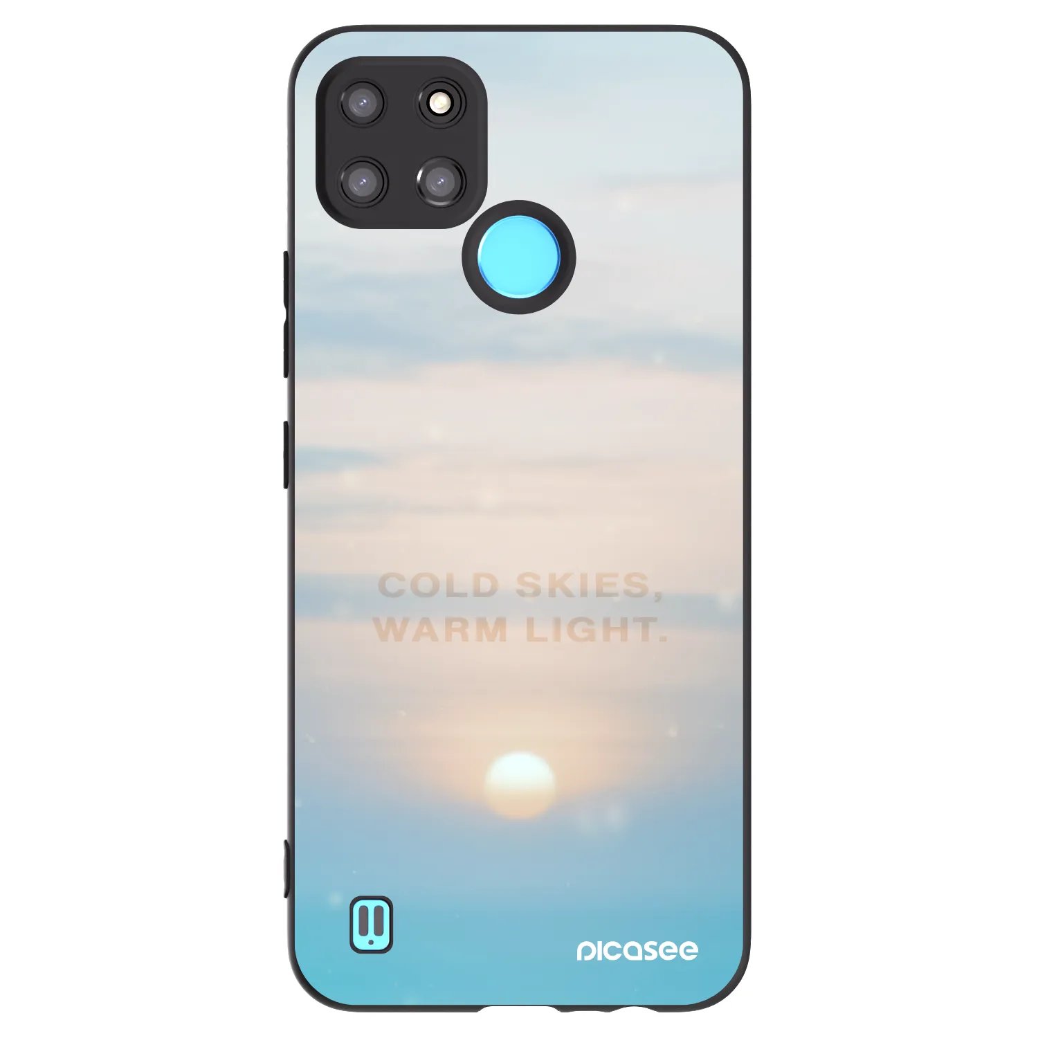 Picasee silikonowe czarne etui na Realme C21Y - COLD SKIES