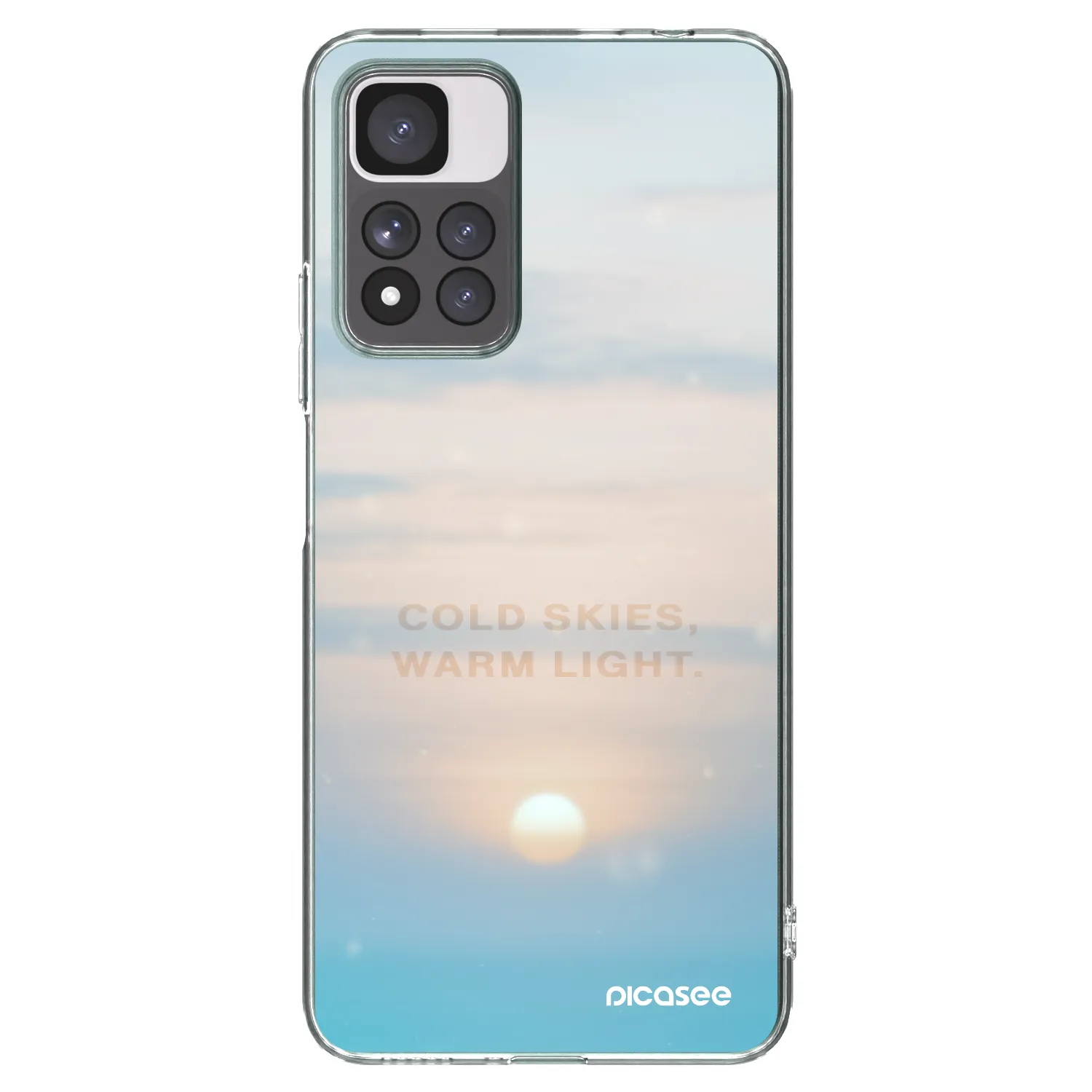 Picasee silikonowe przeźroczyste etui na Xiaomi Redmi Note 11 Pro+ 5G - COLD SKIES