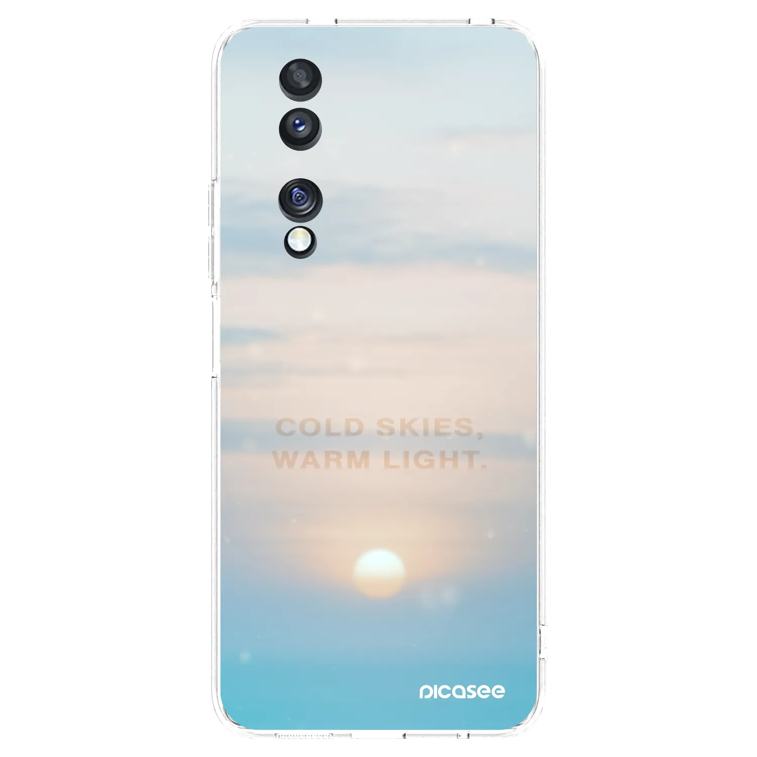 Picasee silikonowe przeźroczyste etui na Honor 70 - COLD SKIES