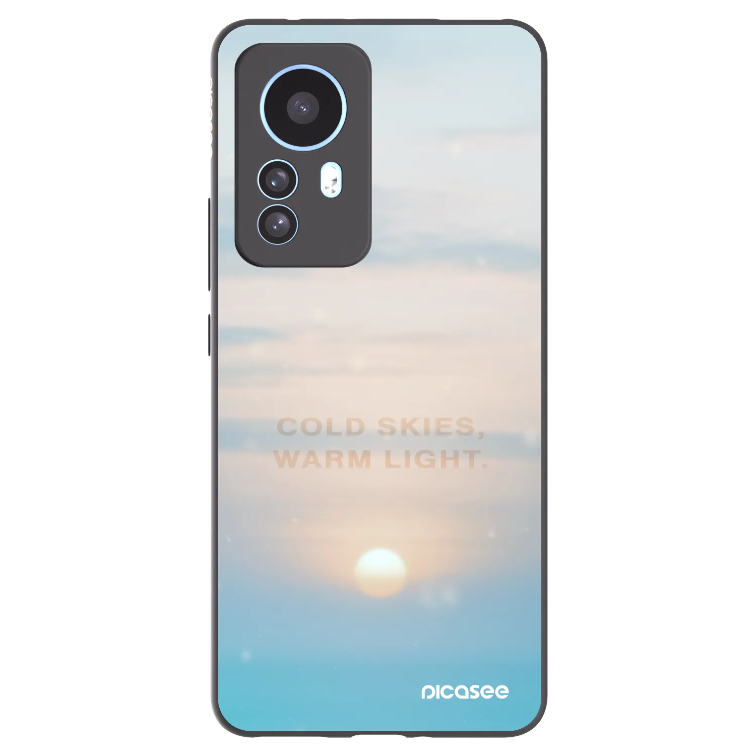Picasee silikonowe czarne etui na Xiaomi 12T - COLD SKIES
