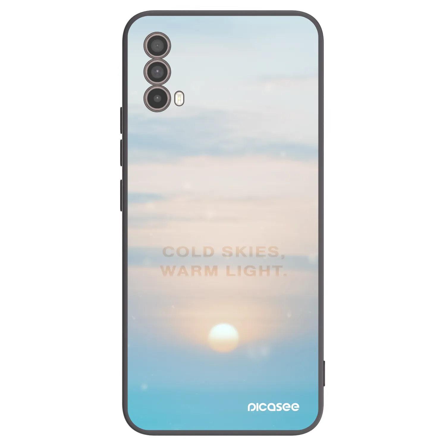 Picasee silikonowe czarne etui na Motorola Moto E40 - COLD SKIES
