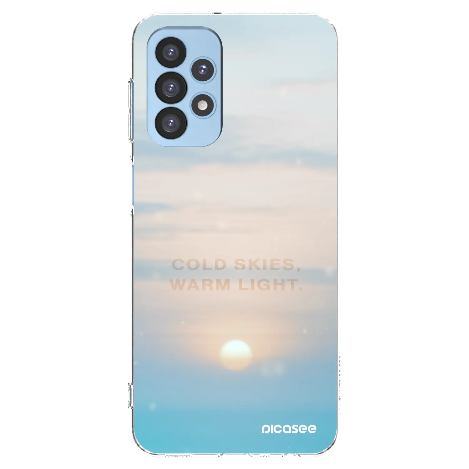 Picasee silikonowe przeźroczyste etui na Samsung Galaxy A23 A235F 4G - COLD SKIES