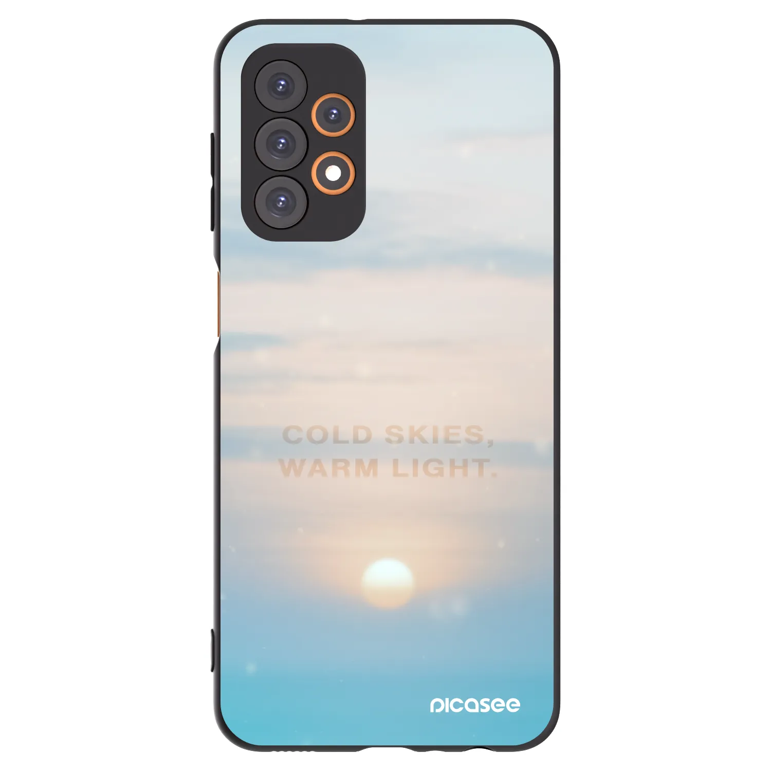 Picasee silikonowe czarne etui na Samsung Galaxy A23 A236B 5G - COLD SKIES