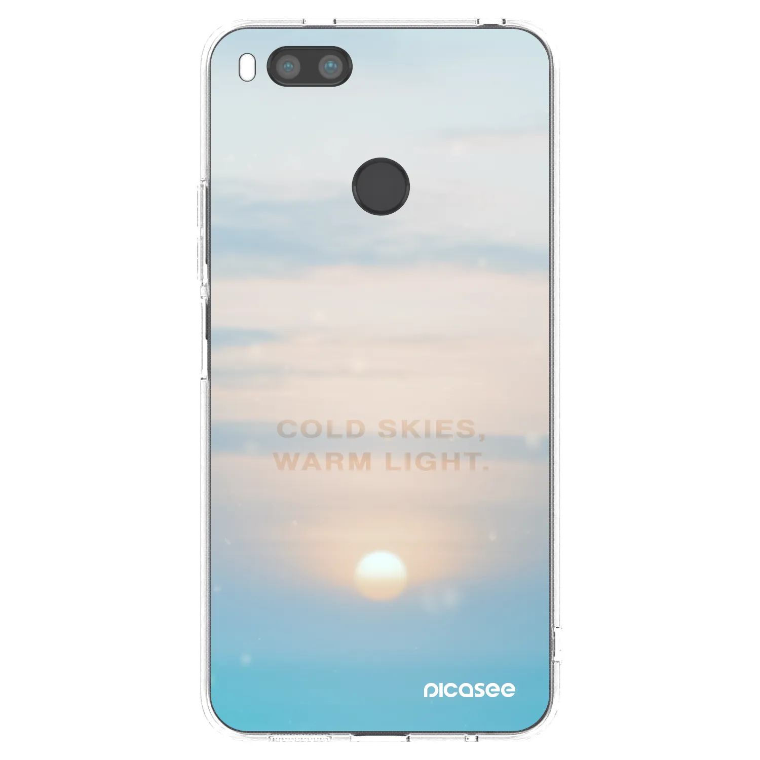 Picasee silikonowe przeźroczyste etui na Xiaomi Redmi A1 - COLD SKIES