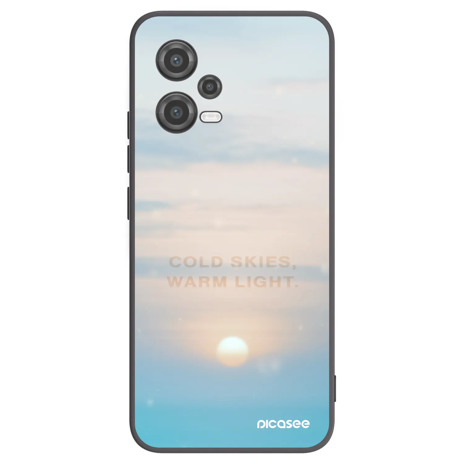 Picasee silikonowe czarne etui na Xiaomi Poco X5 - COLD SKIES