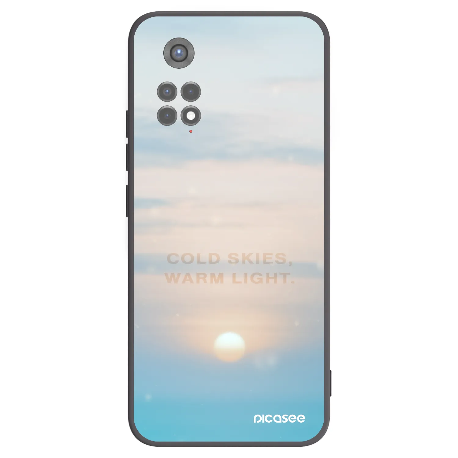 Picasee silikonowe czarne etui na Xiaomi Redmi Note 11S 5G - COLD SKIES