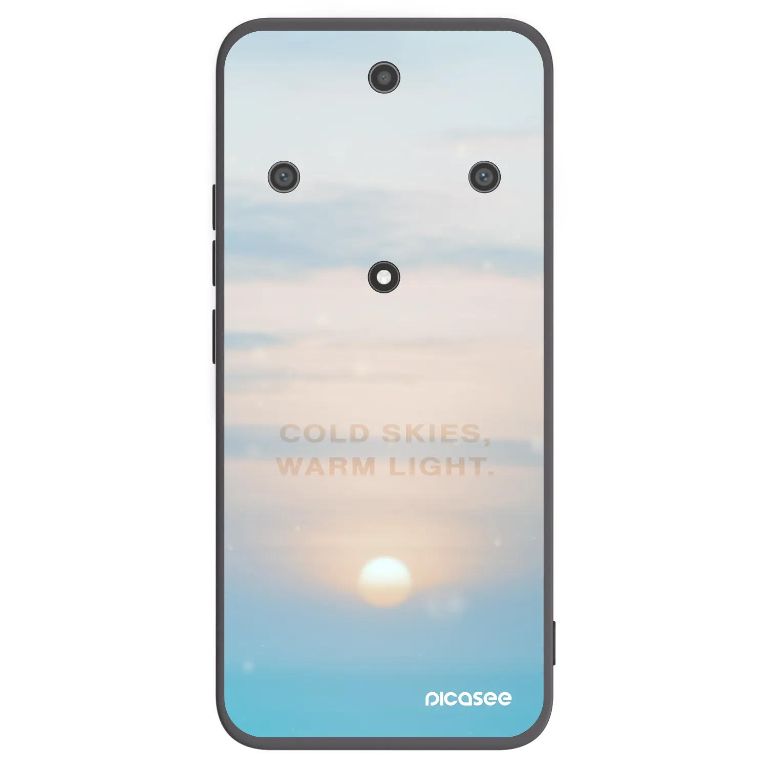 Picasee silikonowe czarne etui na Honor Magic5 Lite 5G - COLD SKIES