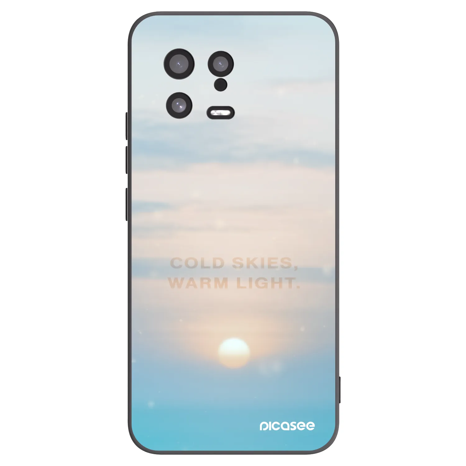 Picasee silikonowe czarne etui na Xiaomi 13 - COLD SKIES