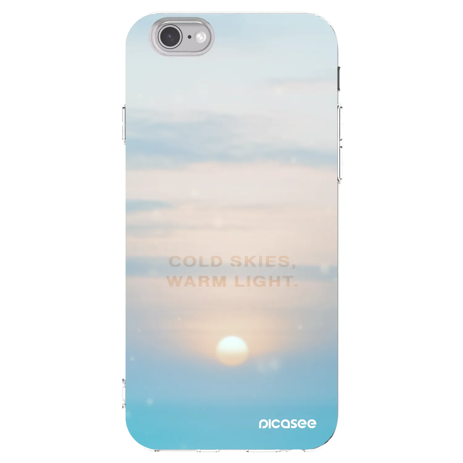 Picasee silikonowe przeźroczyste etui na Apple iPhone 6/6S - COLD SKIES