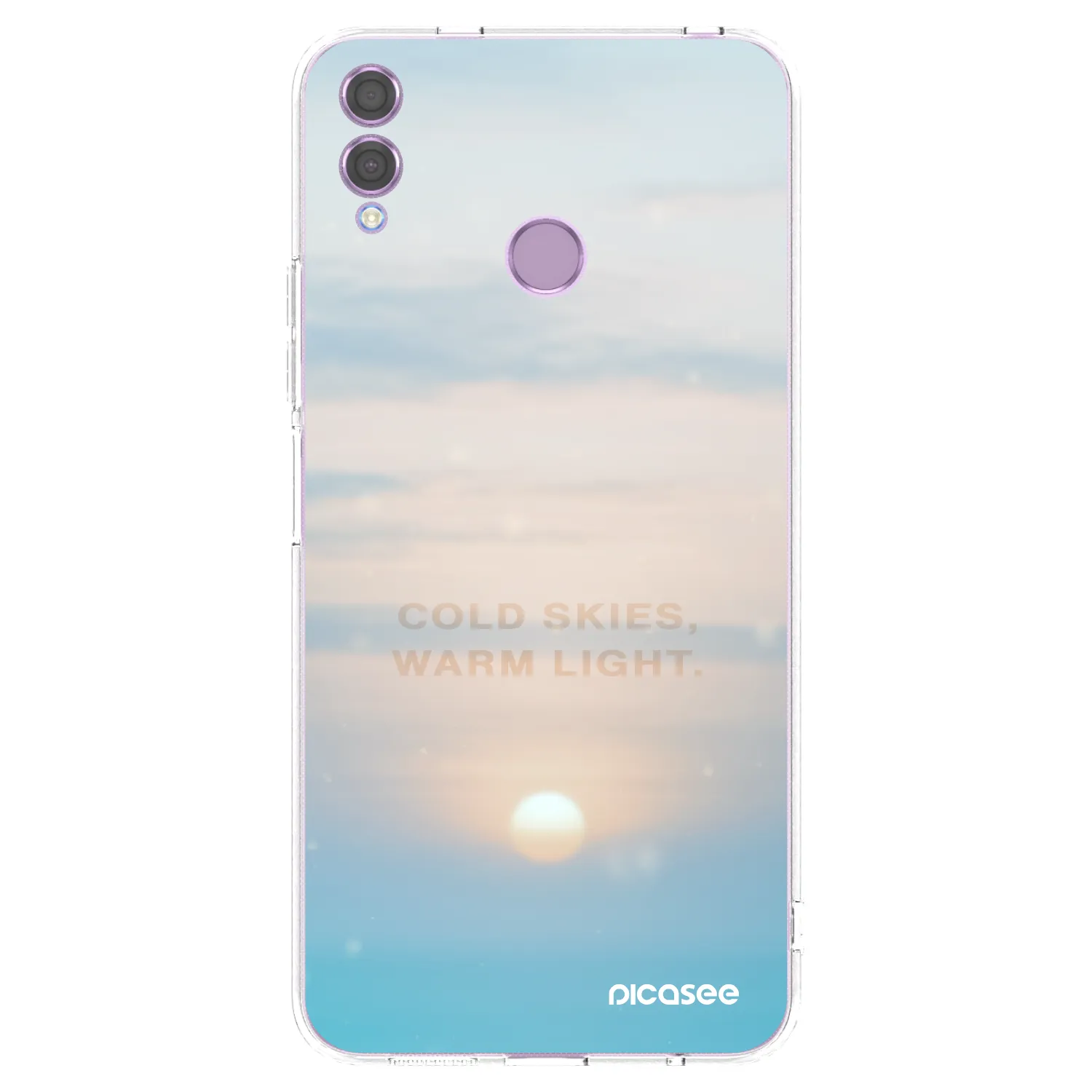 Picasee silikonowe przeźroczyste etui na Honor 8X - COLD SKIES