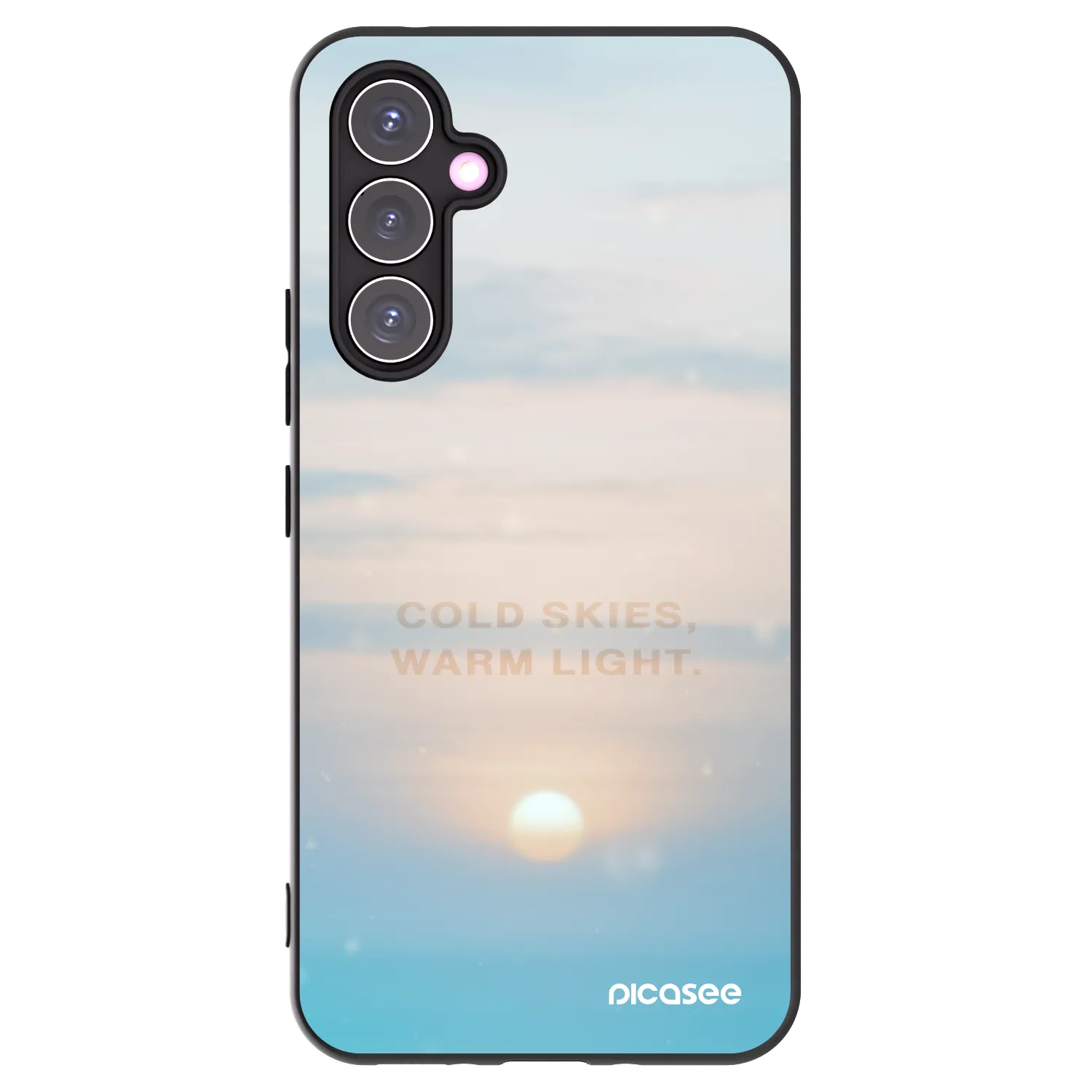 Picasee silikonowe czarne etui na Samsung Galaxy A54 5G A546B - COLD SKIES