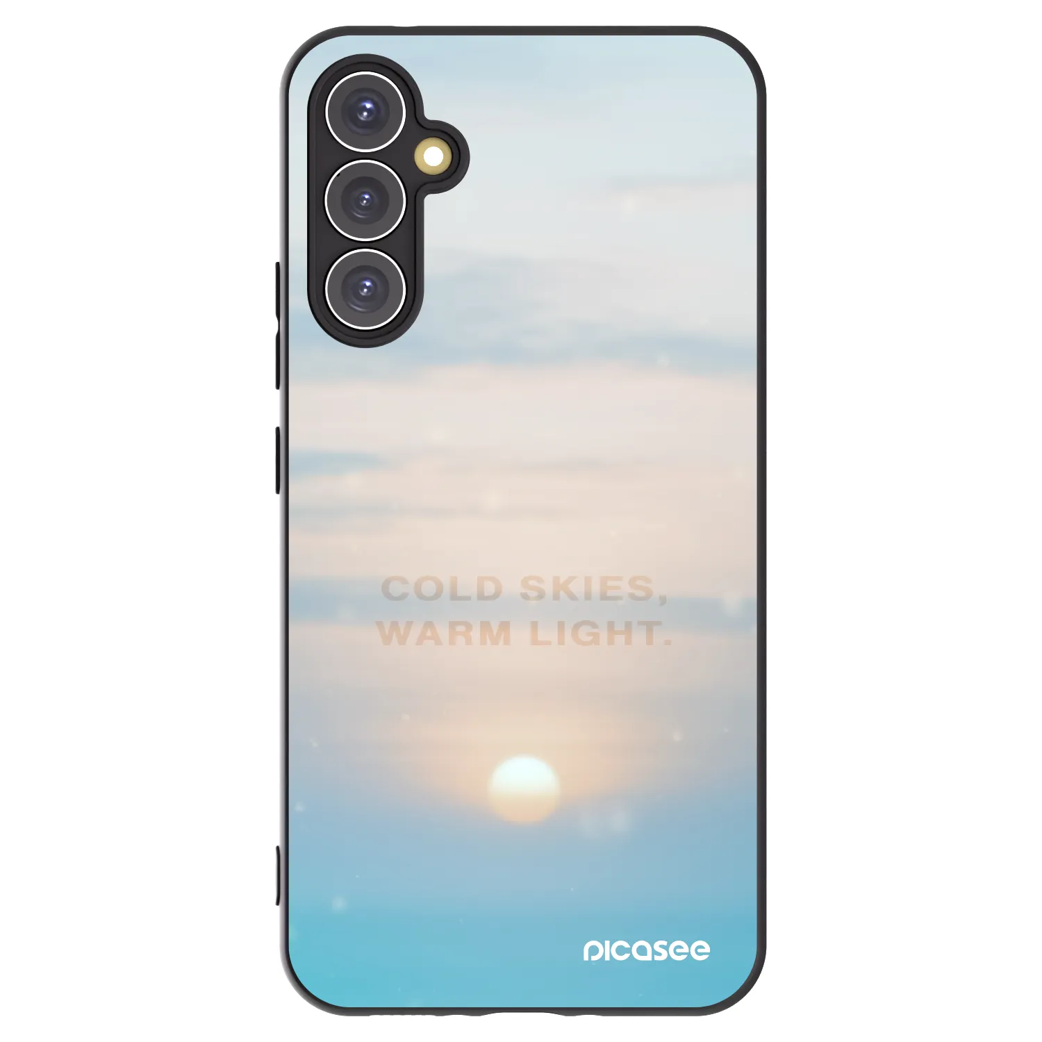 Picasee silikonowe czarne etui na Samsung Galaxy A34 5G A346B - COLD SKIES