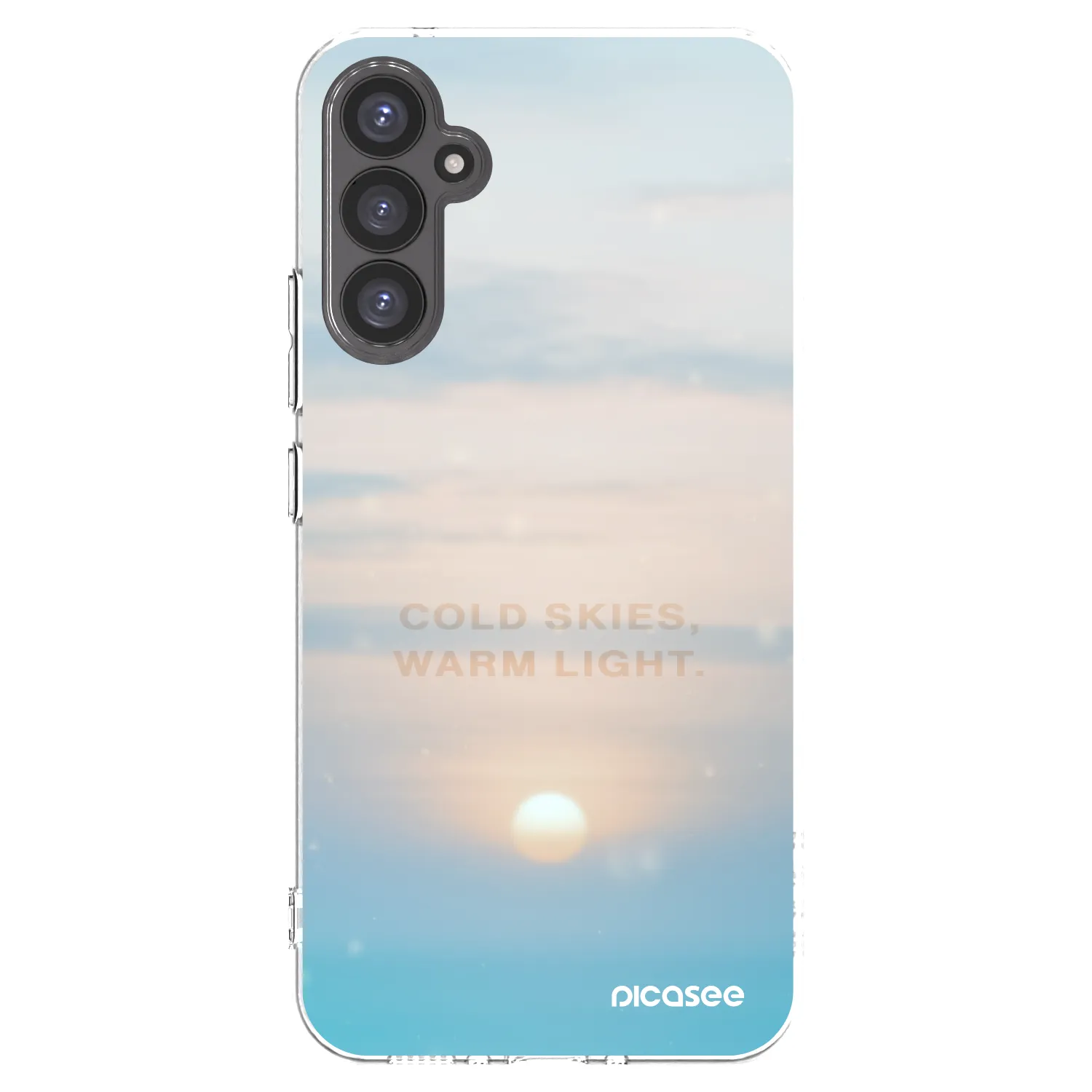 Picasee silikonowe przeźroczyste etui na Samsung Galaxy A34 5G A346B - COLD SKIES