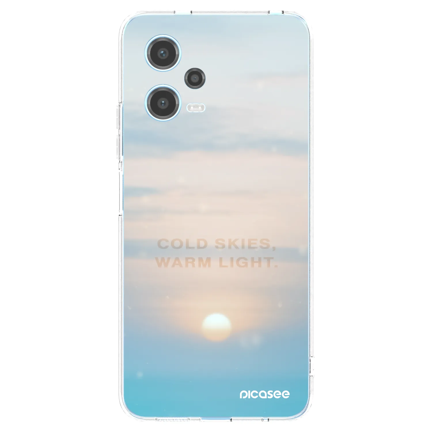Picasee silikonowe przeźroczyste etui na Xiaomi Redmi Note 12 5G - COLD SKIES