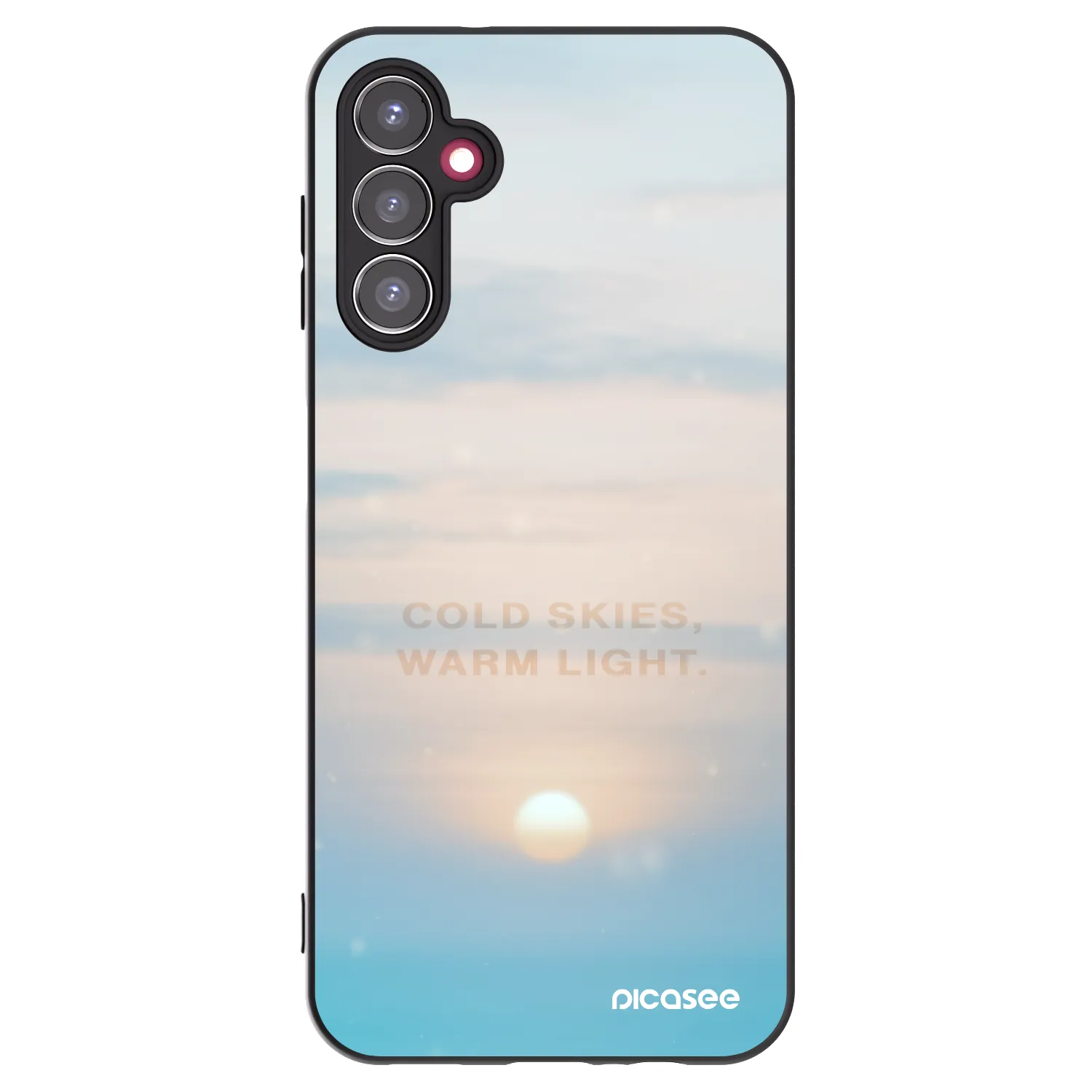 Picasee silikonowe czarne etui na Samsung Galaxy A14 4G A145R - COLD SKIES