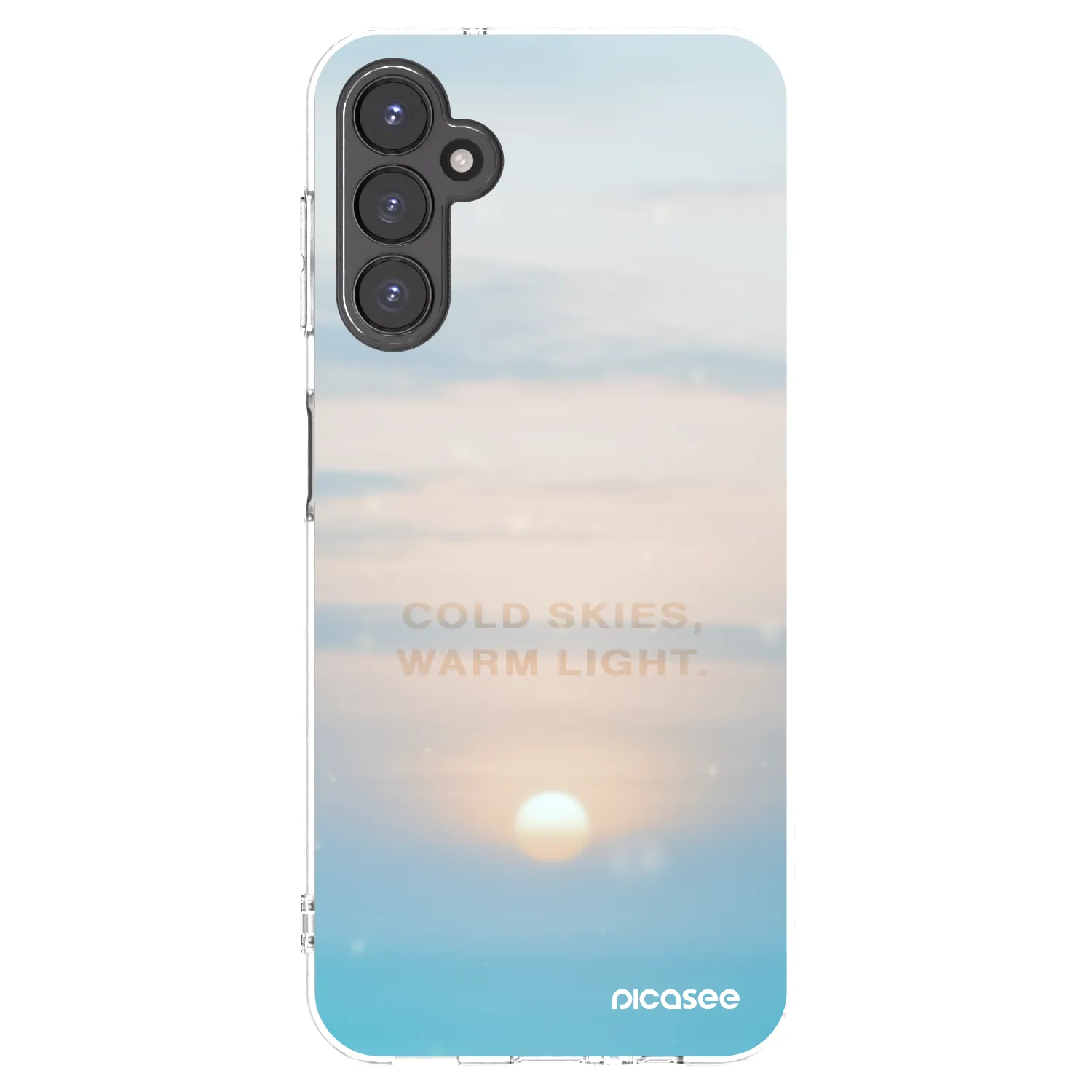 Picasee silikonowe przeźroczyste etui na Samsung Galaxy A14 4G A145R - COLD SKIES
