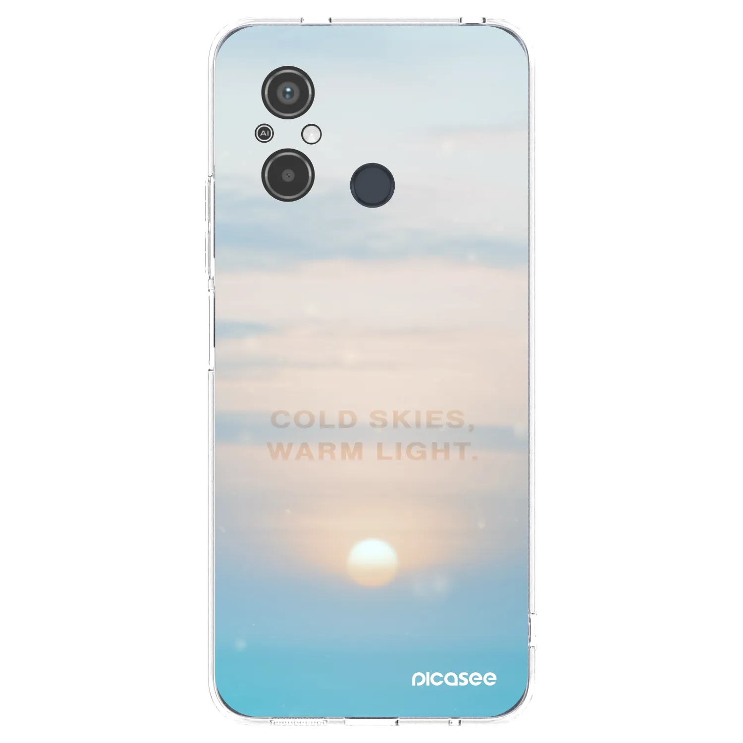 Picasee silikonowe przeźroczyste etui na Xiaomi Redmi 12C - COLD SKIES