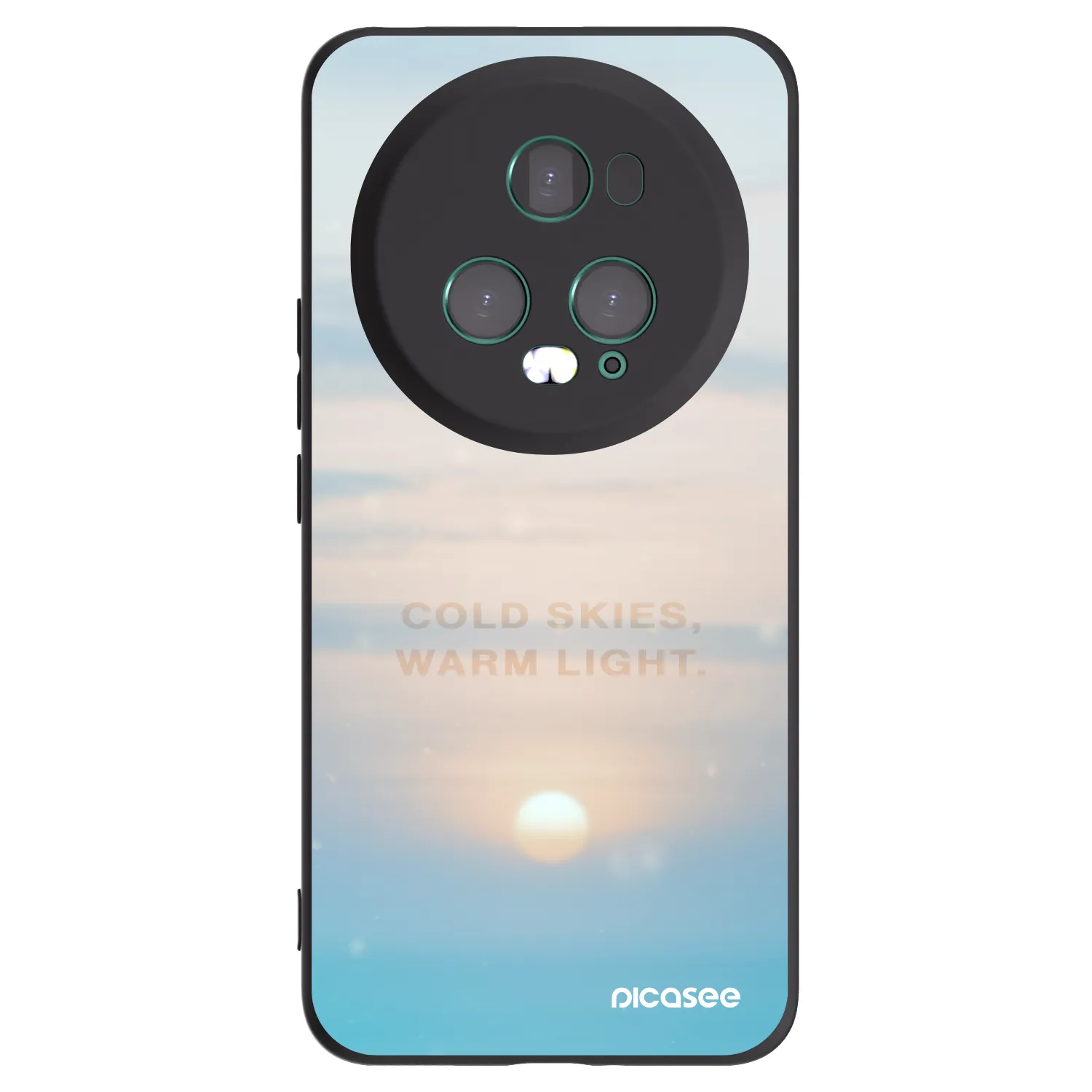 Picasee silikonowe czarne etui na Honor Magic5 Pro - COLD SKIES