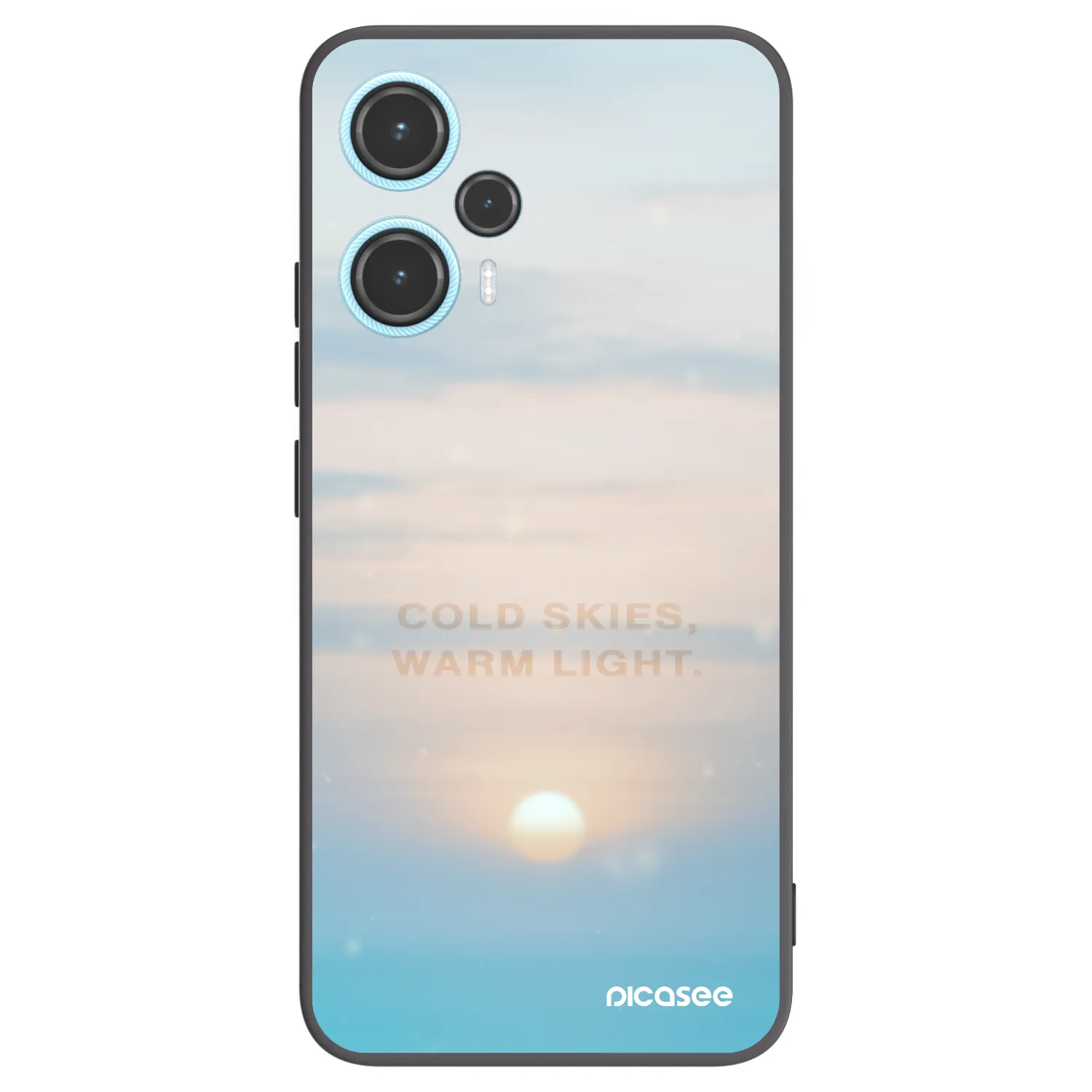 Picasee silikonowe czarne etui na Xiaomi Poco F5 - COLD SKIES