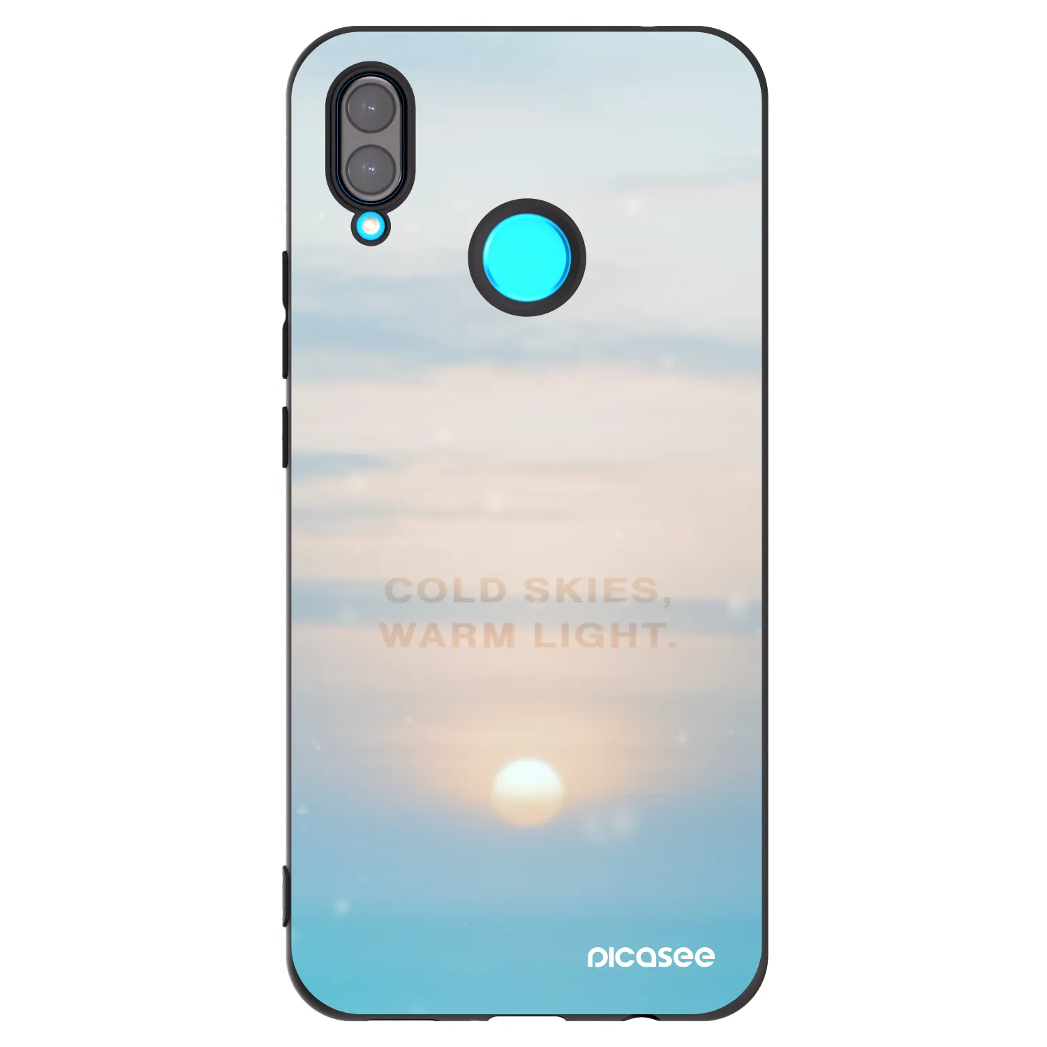 Picasee silikonowe czarne etui na Huawei Nova 3i - COLD SKIES