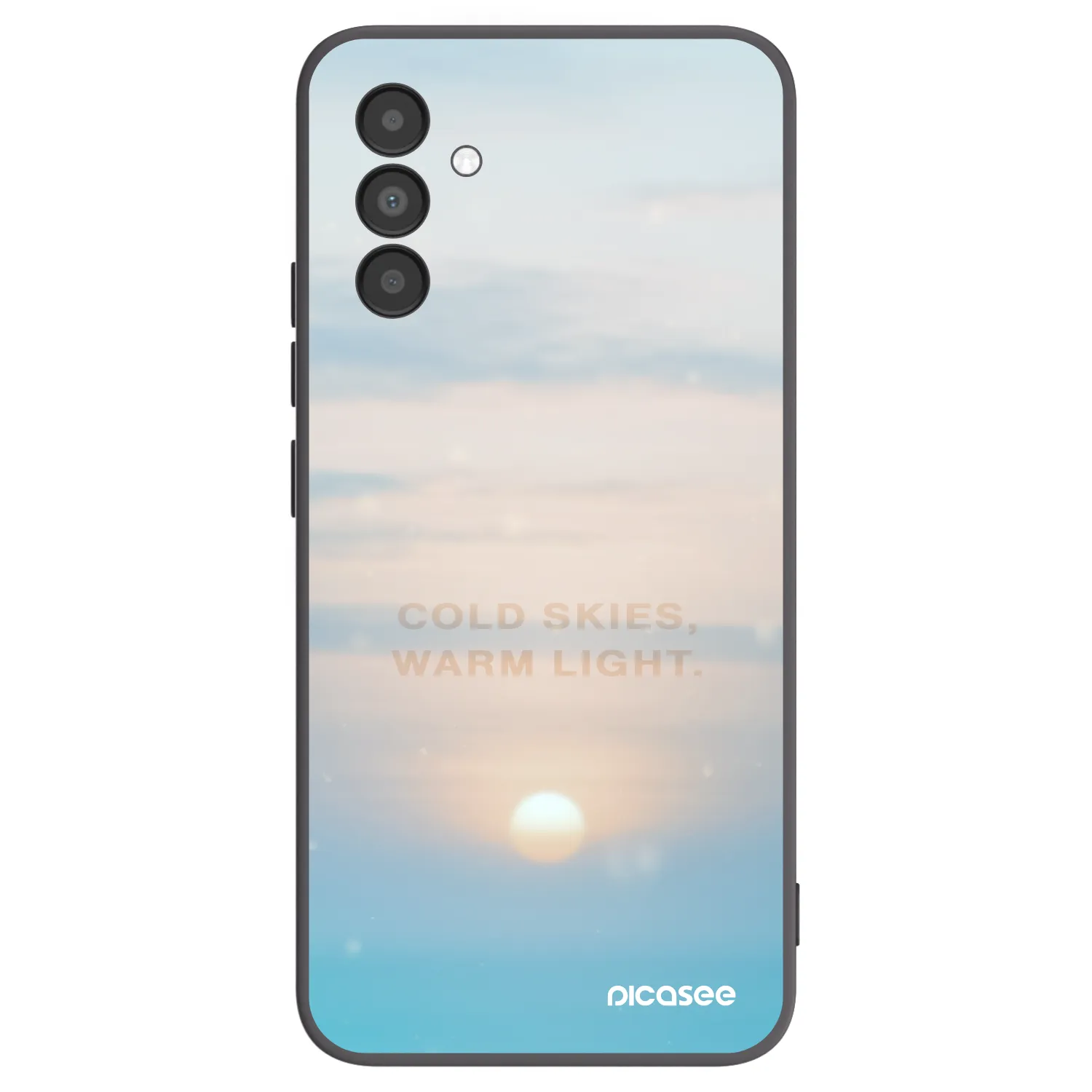 Picasee silikonowe czarne etui na Samsung Galaxy A04s A047F - COLD SKIES