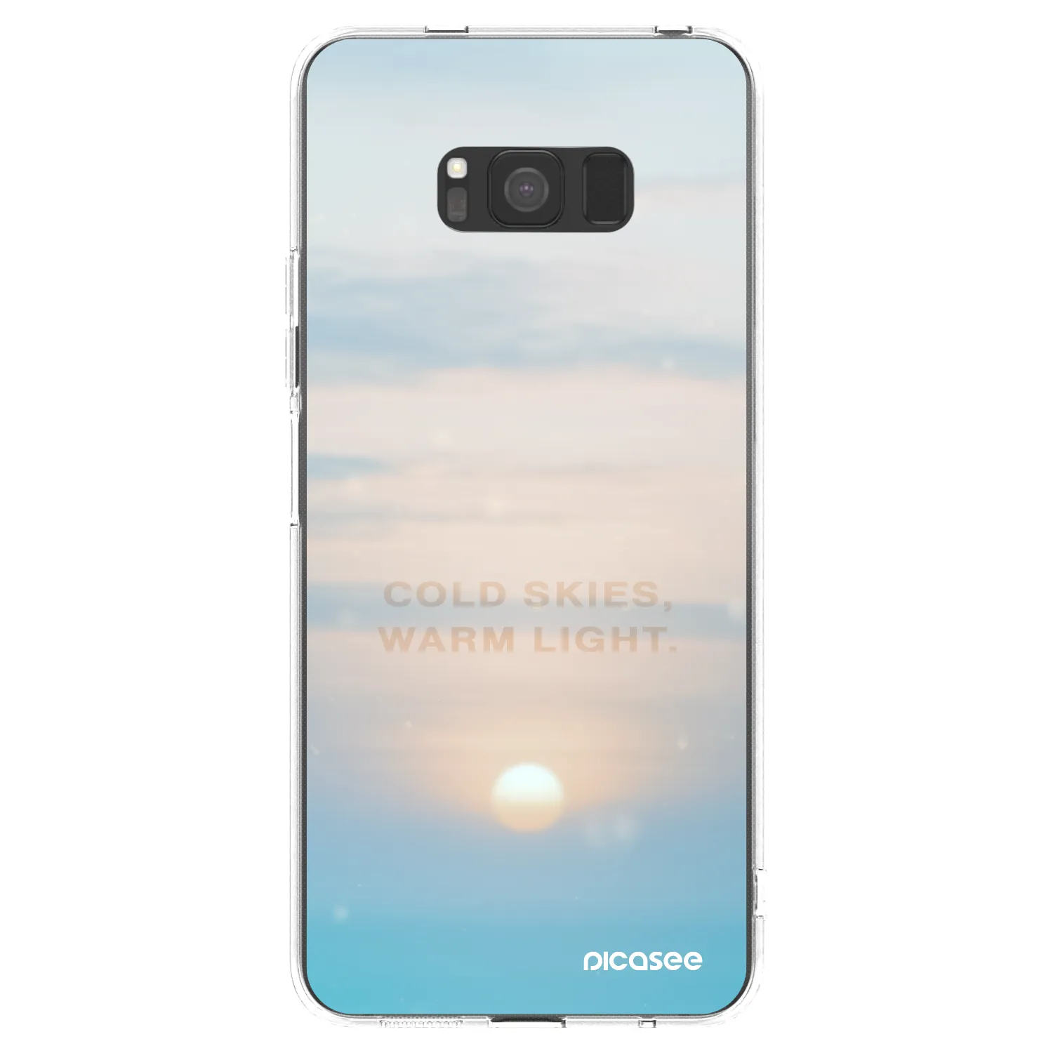 Picasee silikonowe przeźroczyste etui na Samsung Galaxy S8 G950F - COLD SKIES